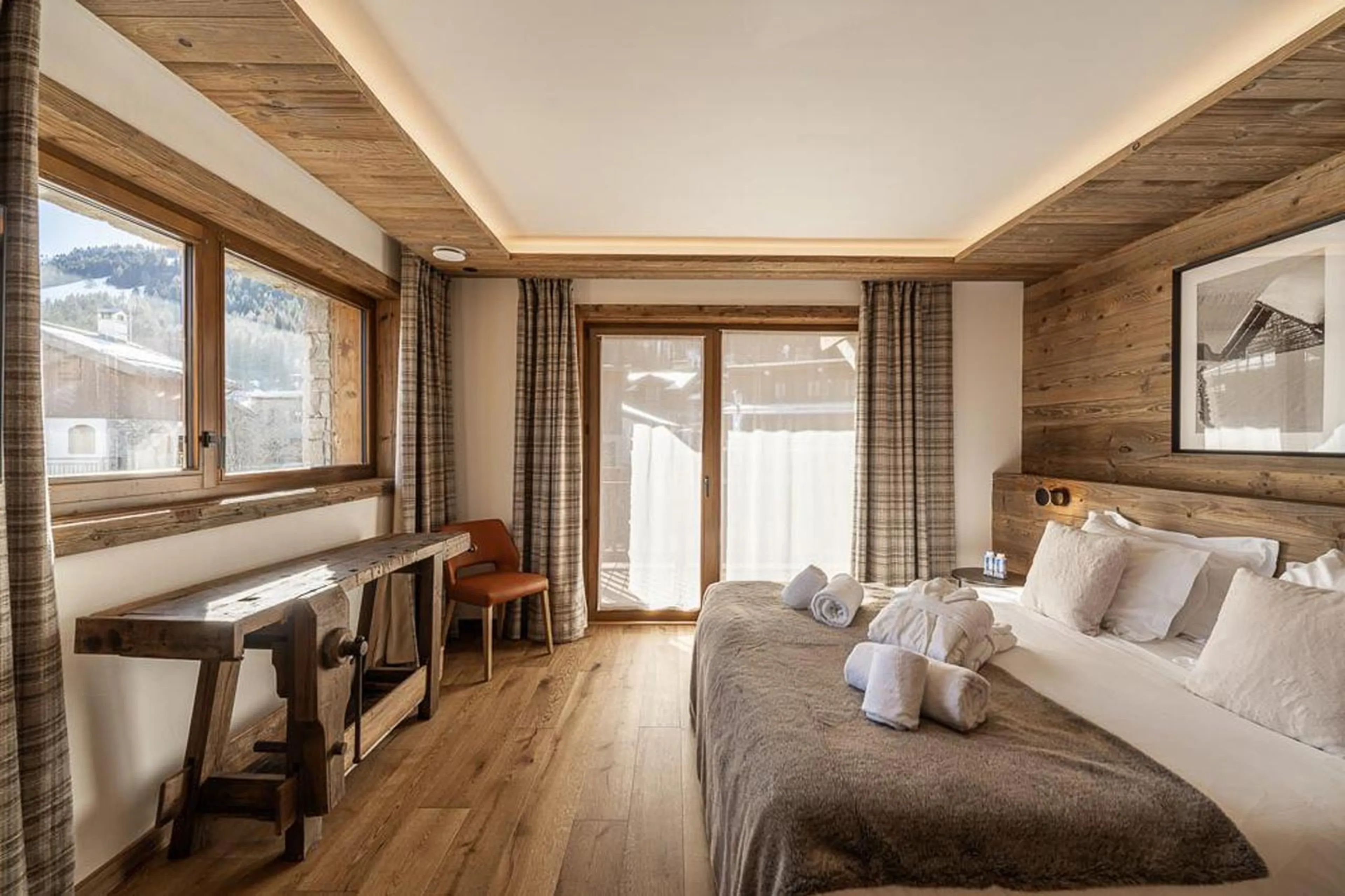 Bedroom two at Chalet Bois des Barmes in Courchevel La Praz