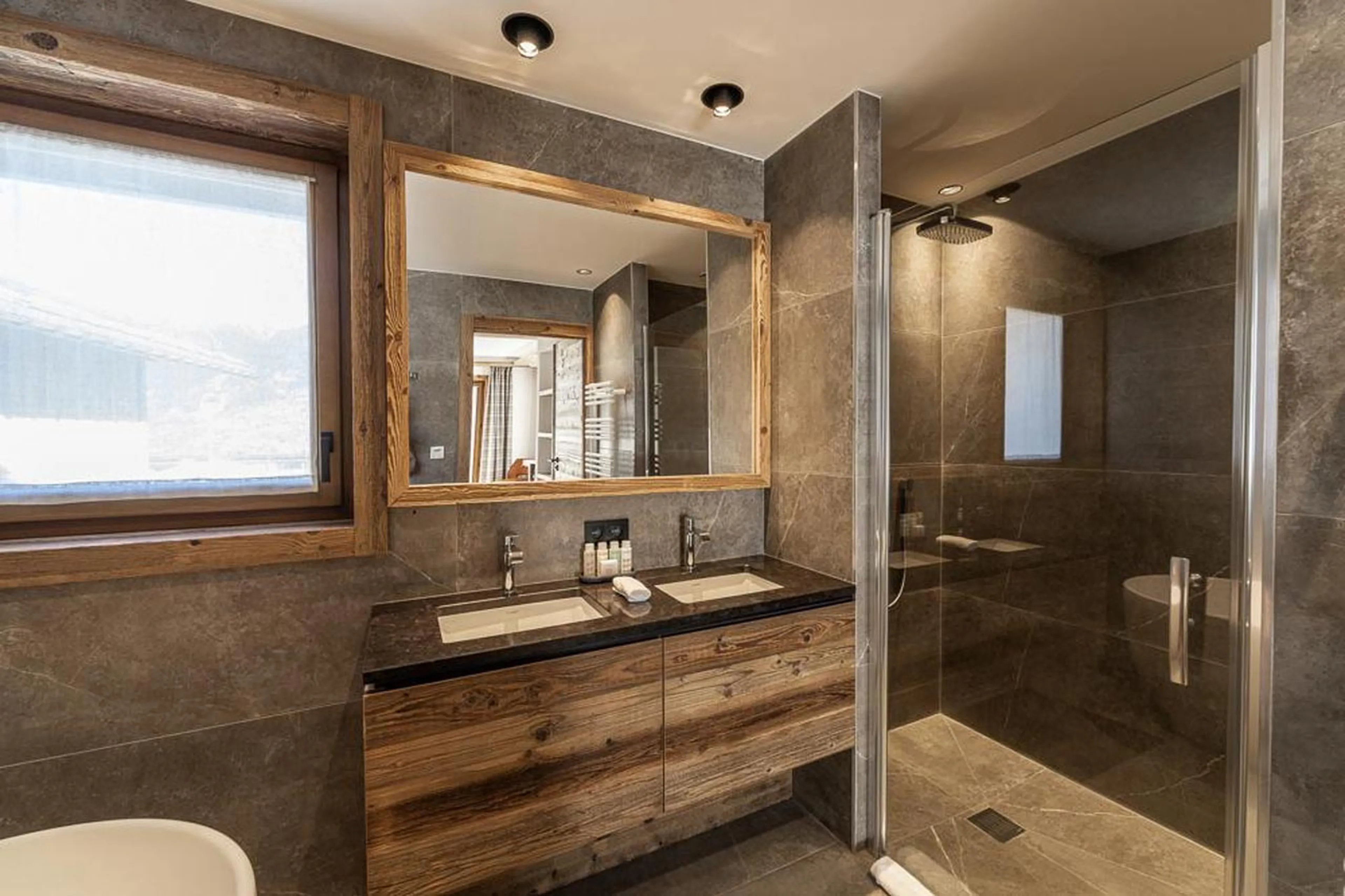 Shower room two at Chalet Bois des Barmes in Courchevel La Praz