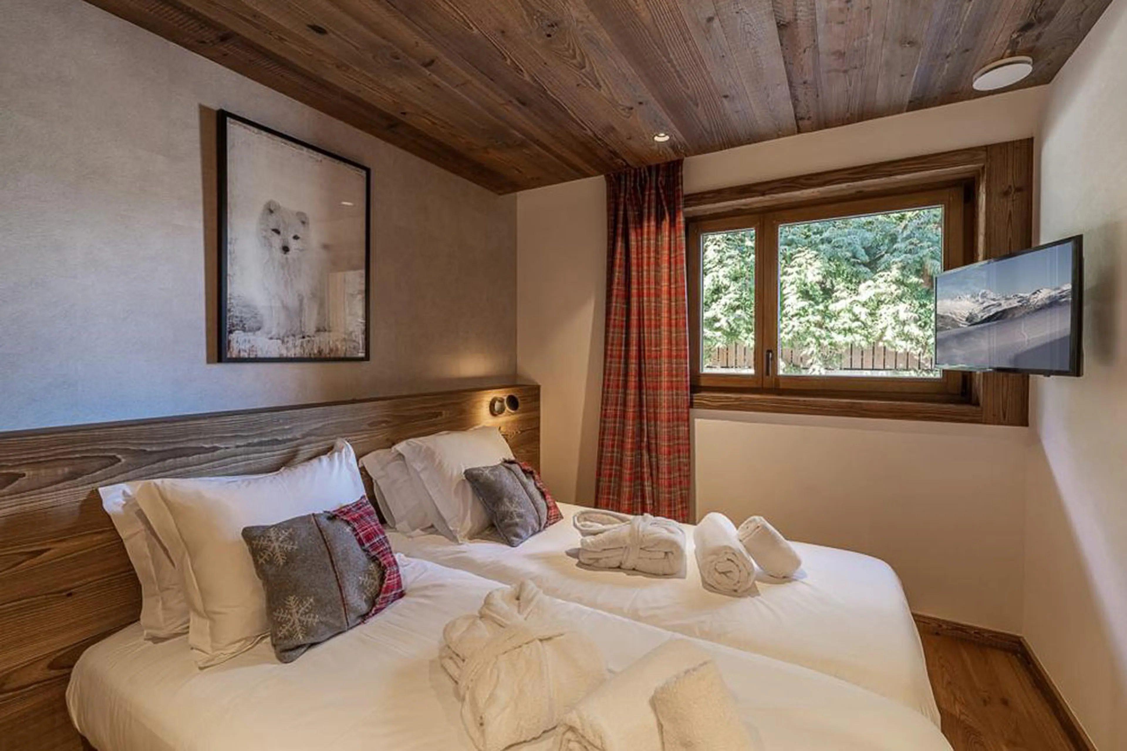 Bedroom two at Chalet Bois des Barmes in Courchevel La Praz