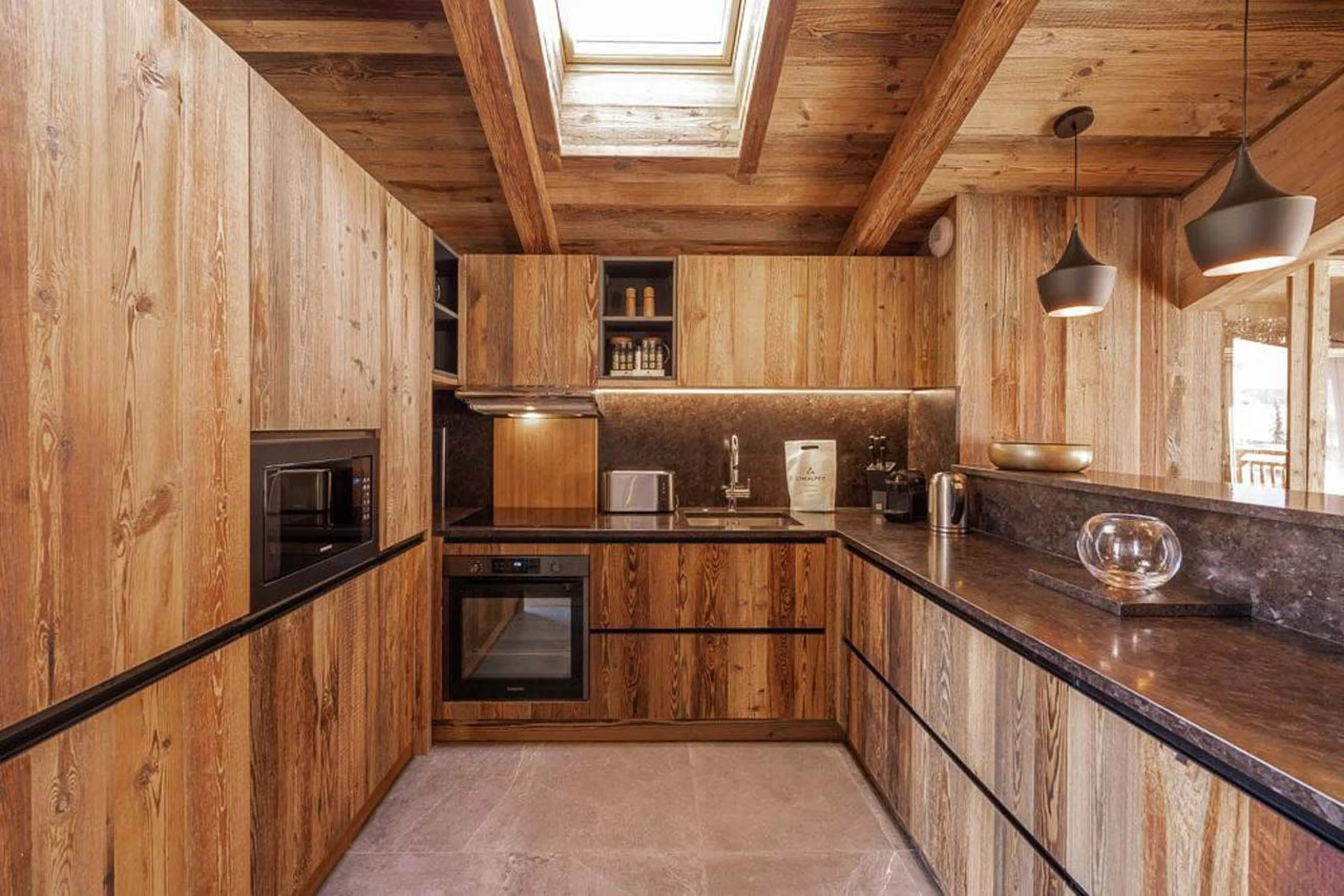 Kitchen at Chalet Bois des Barmes in Courchevel La Praz