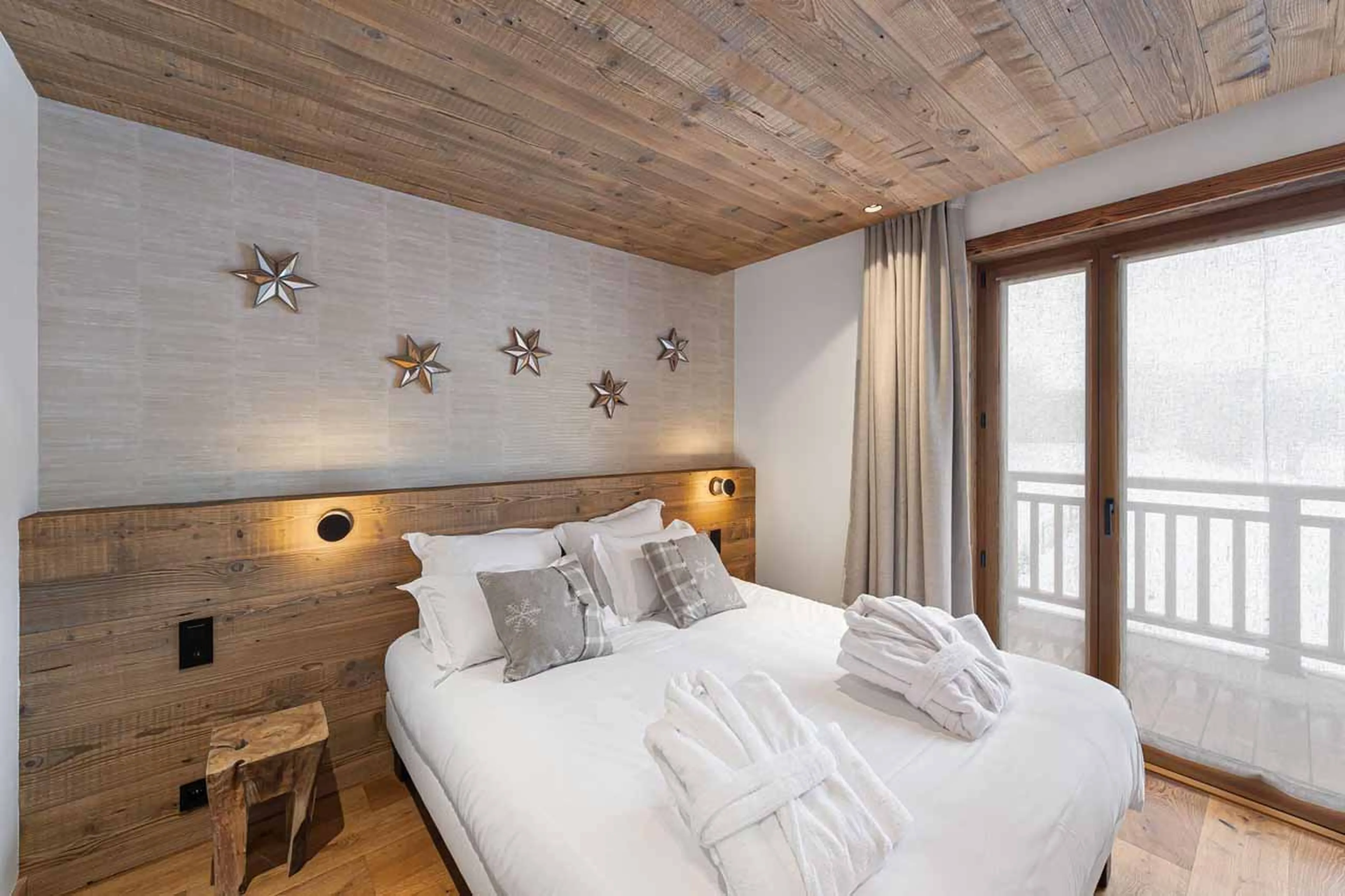 Bedroom three at Chalet Bois du Ban in Courchevel Le Praz