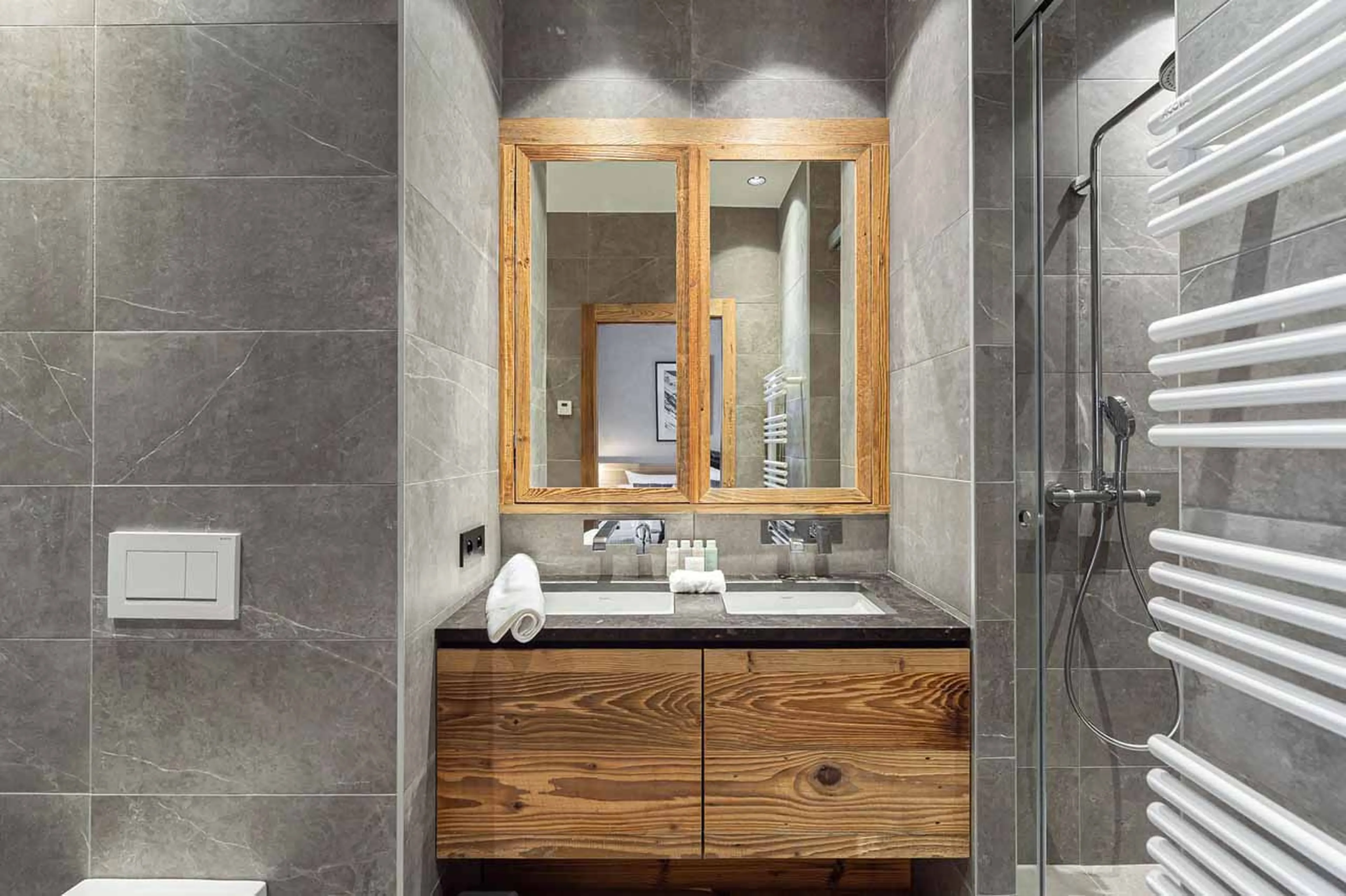 Shower room four at Chalet Bois du Ban in Courchevel Le Praz