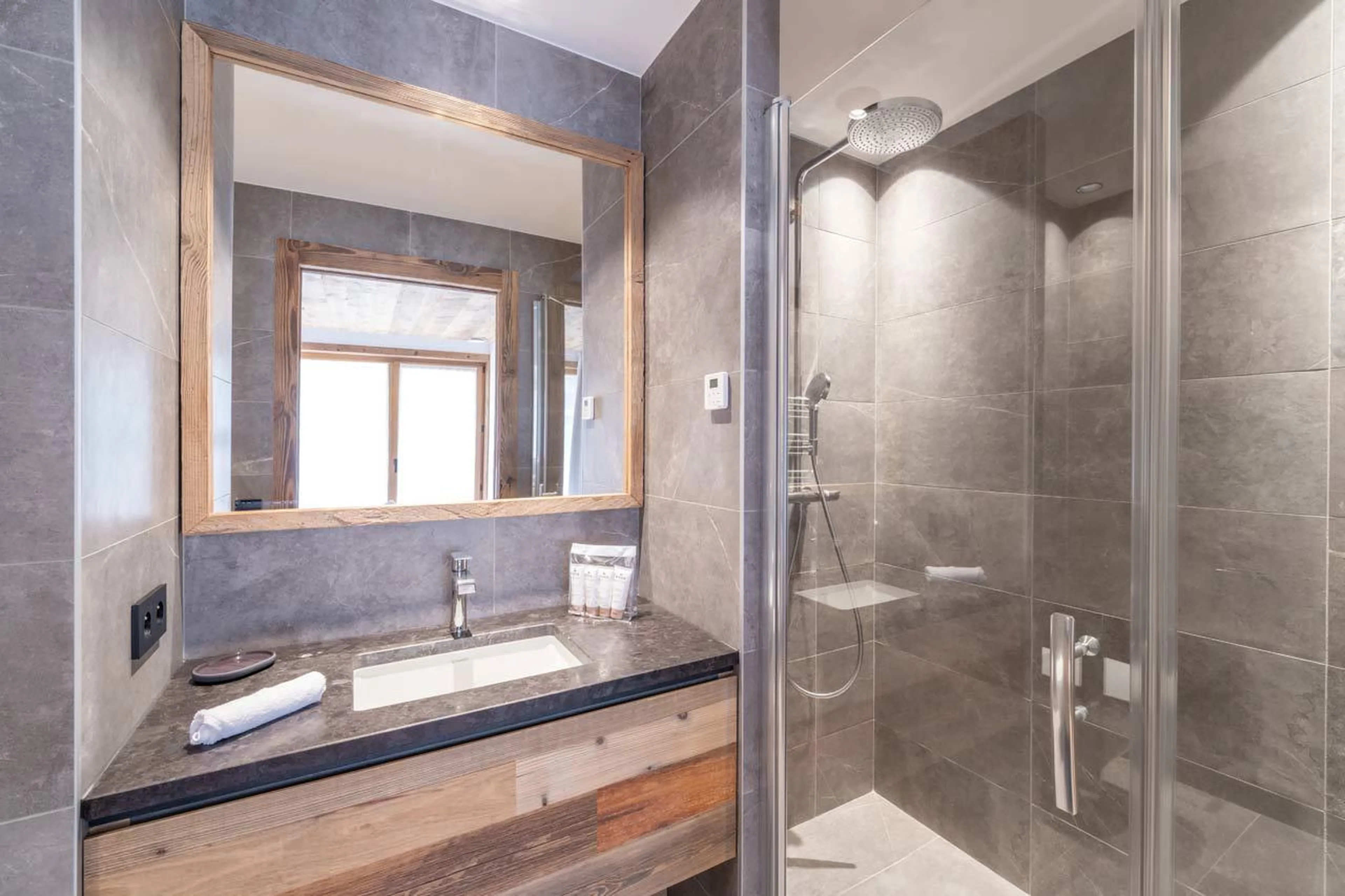 Shower room at Chalet Bois du Fontanil in Courchevel Le Praz