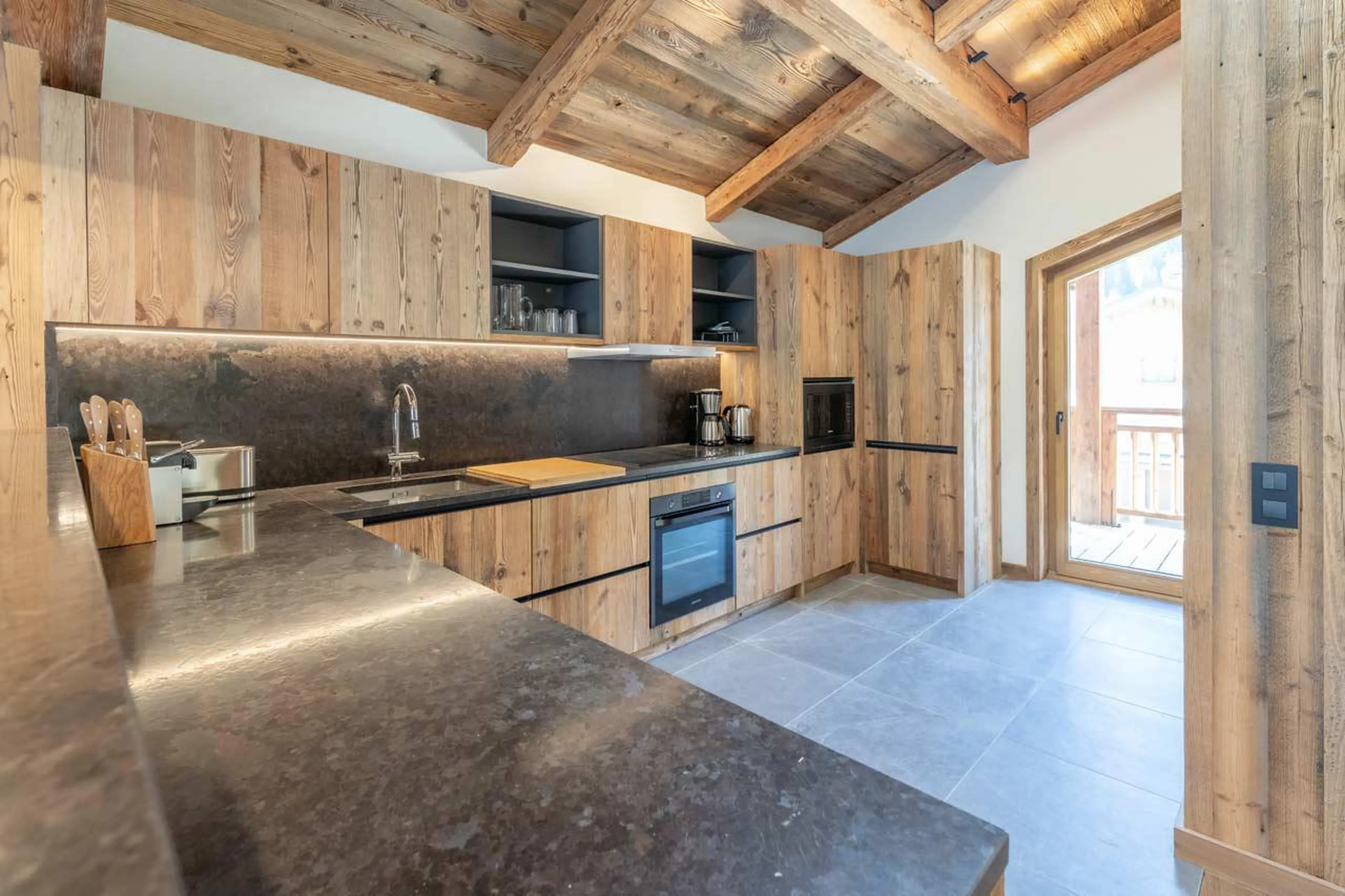 Kitchen at Chalet Bois du Fontanil in Courchevel Le Praz