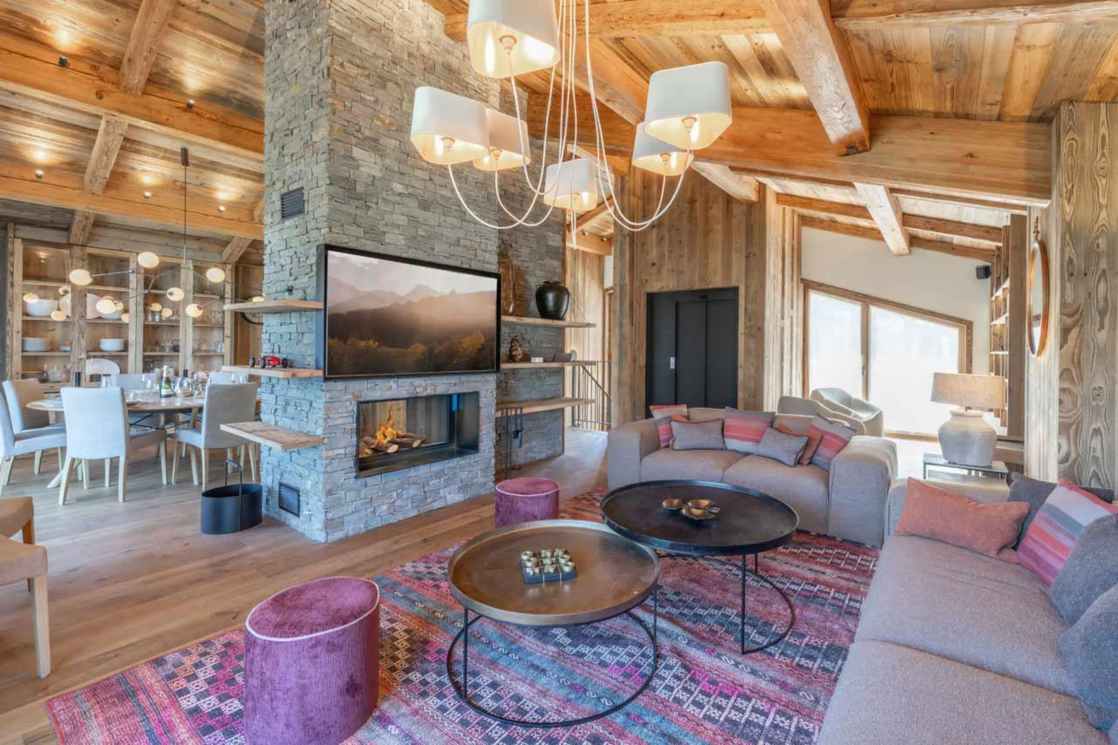 Living area of Chalet Bois du Fontanil in Courchevel Le Praz