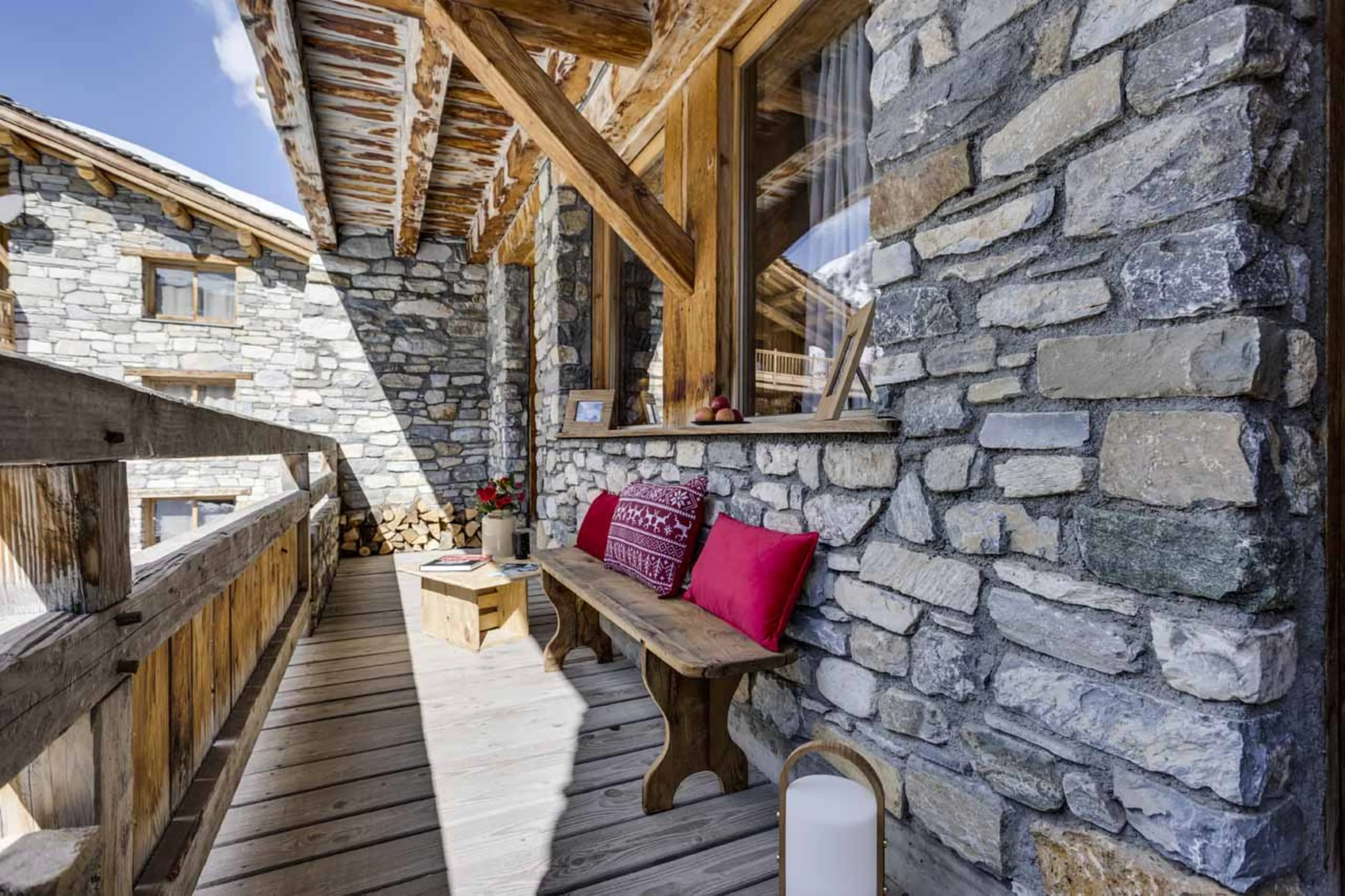 Balcony at Chalet La Bouclia in Val d'Isere