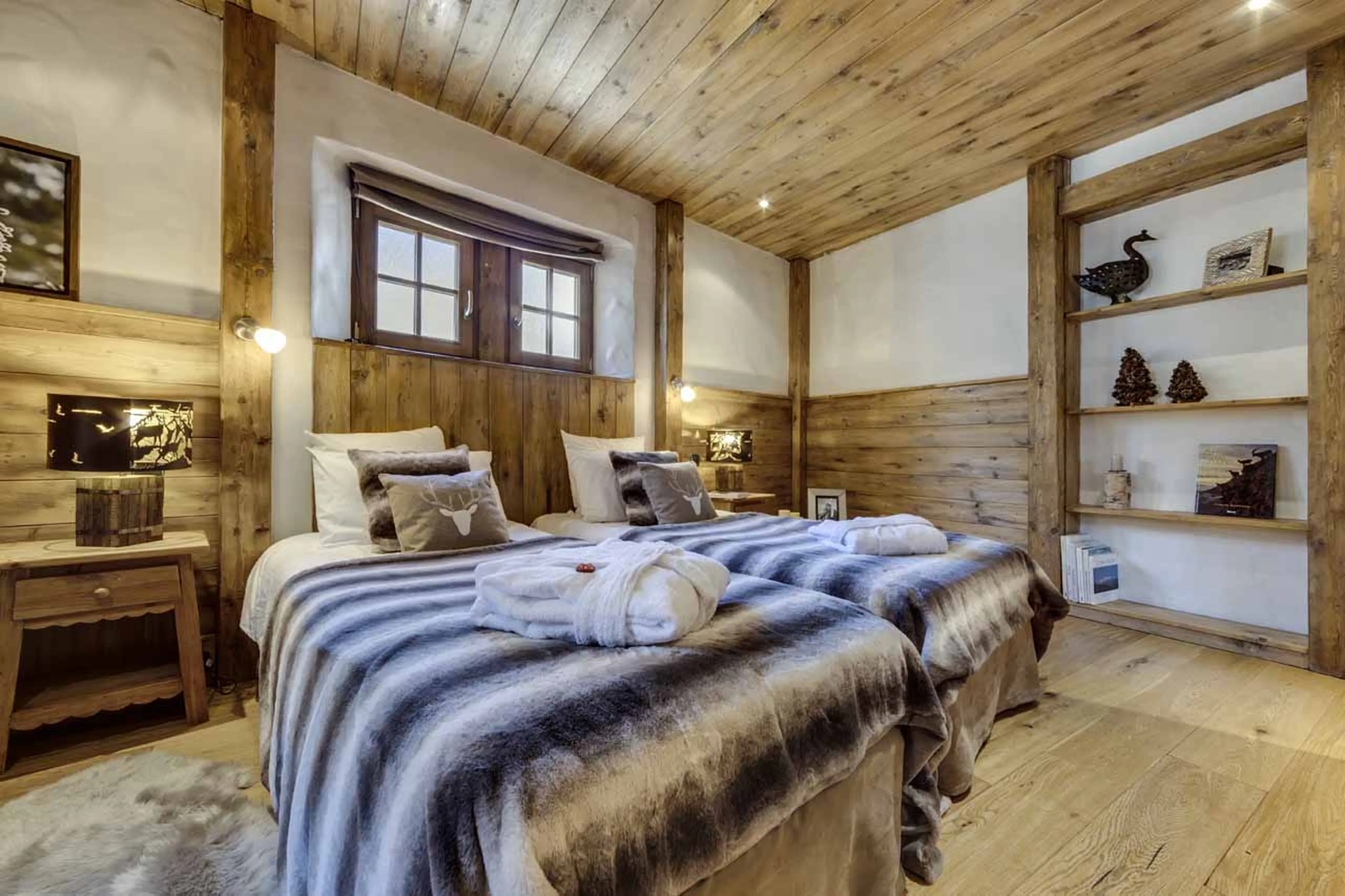 Spacious bedroom at Chalet La Bouclia in Val d'Isere