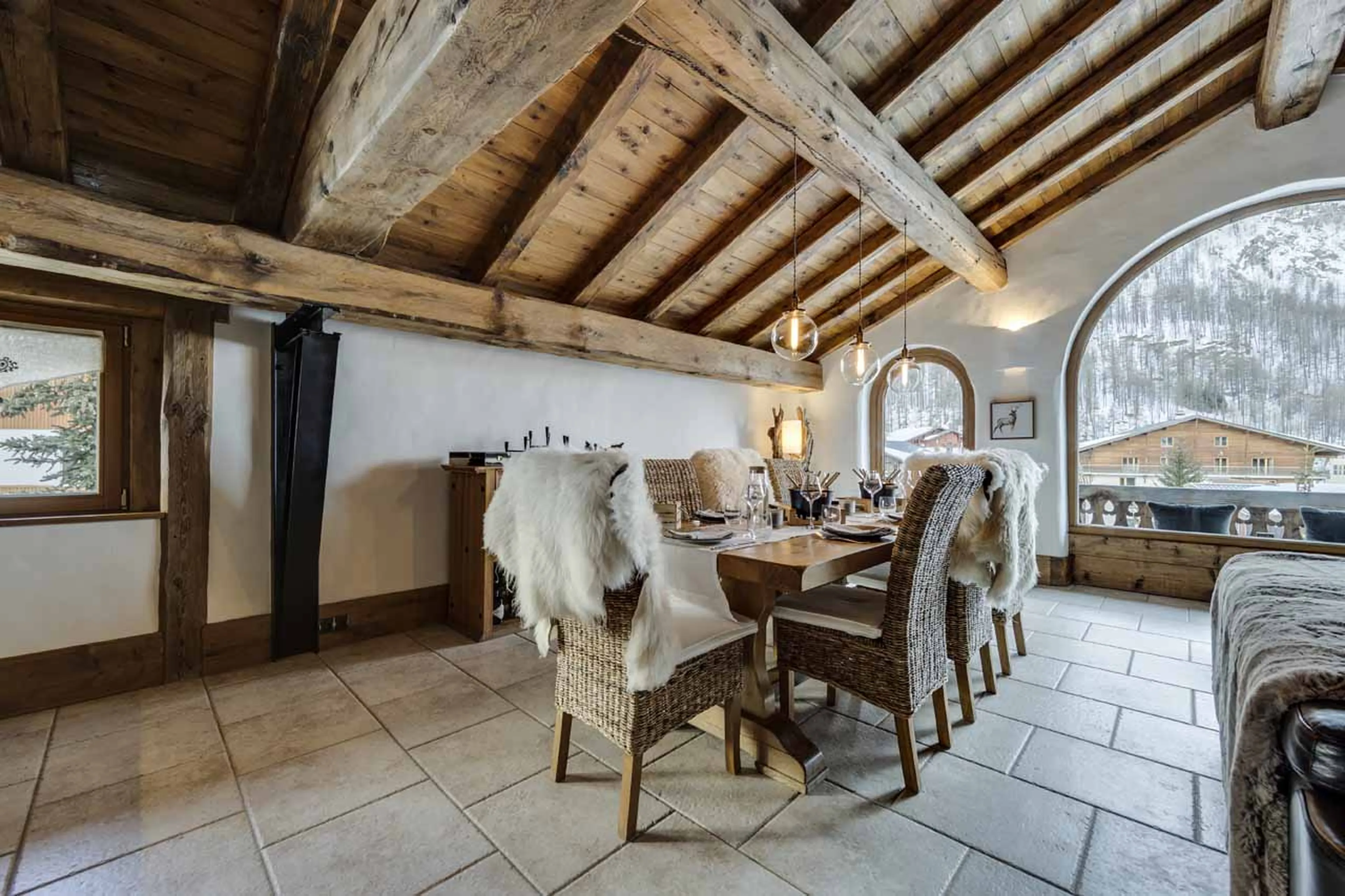 Dining area at Chalet La Bouclia in Val d'Isere