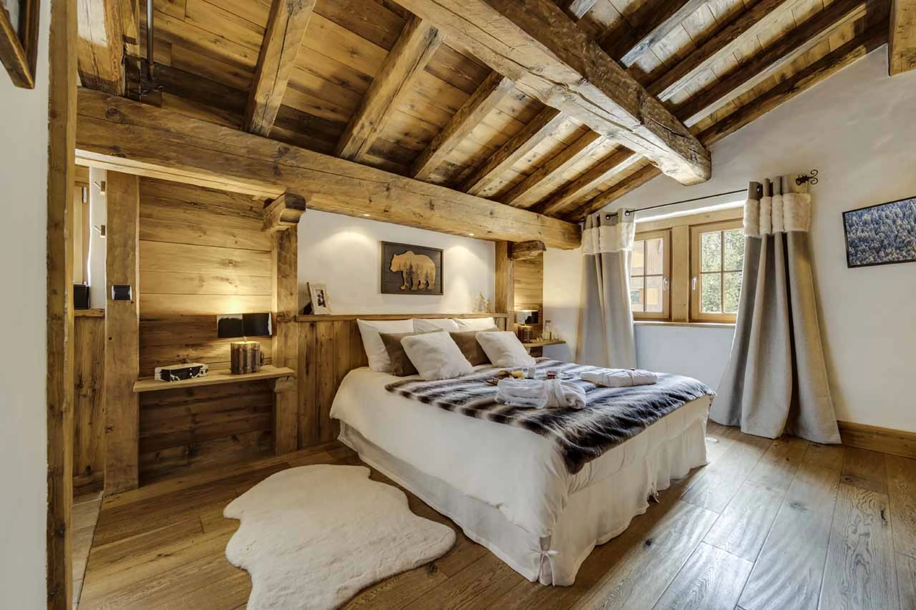 Spacious master suite at Chalet La Bouclia in Val d'Isere