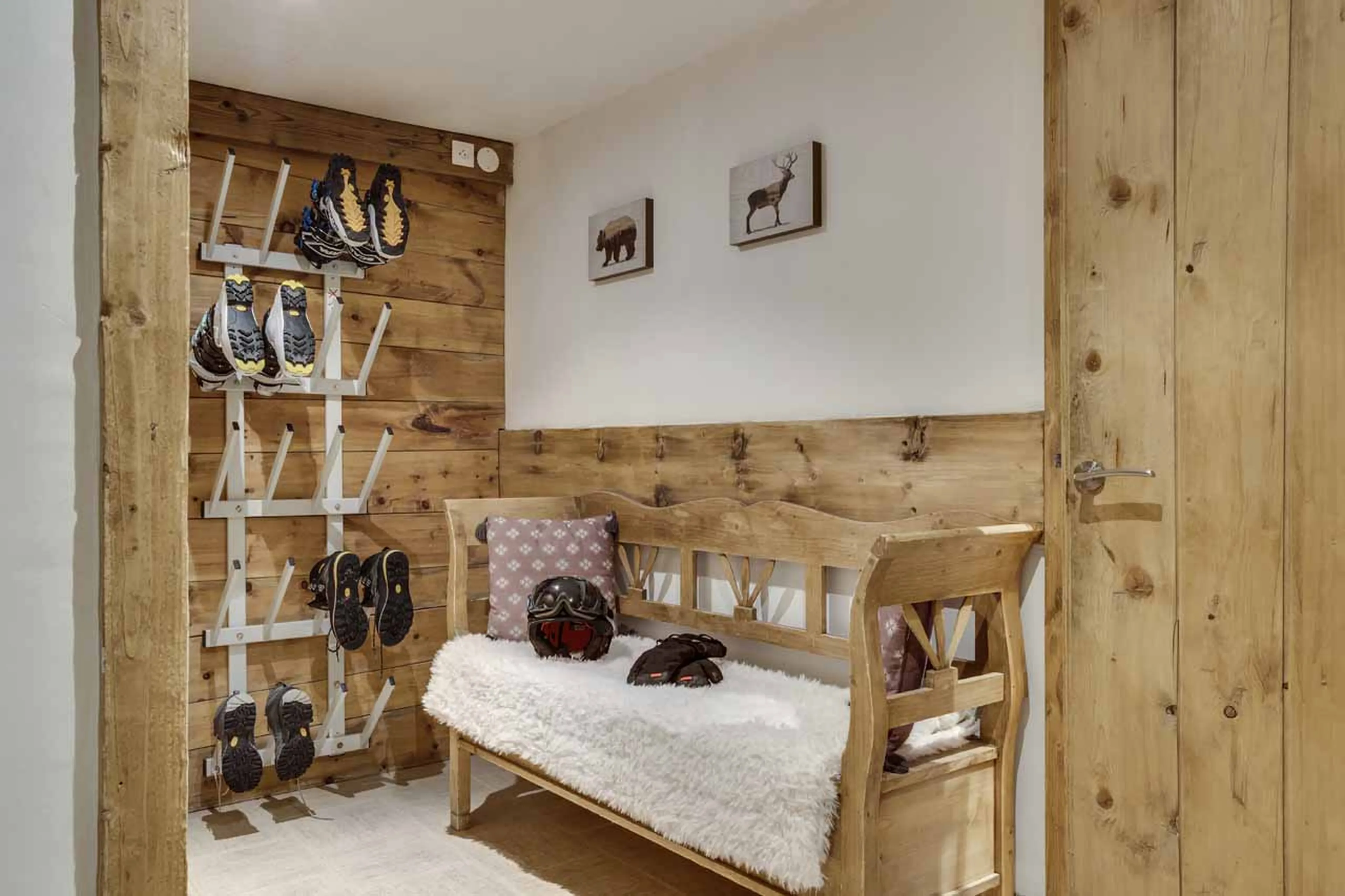 Ski room at Chalet La Bouclia in Val d'Isere