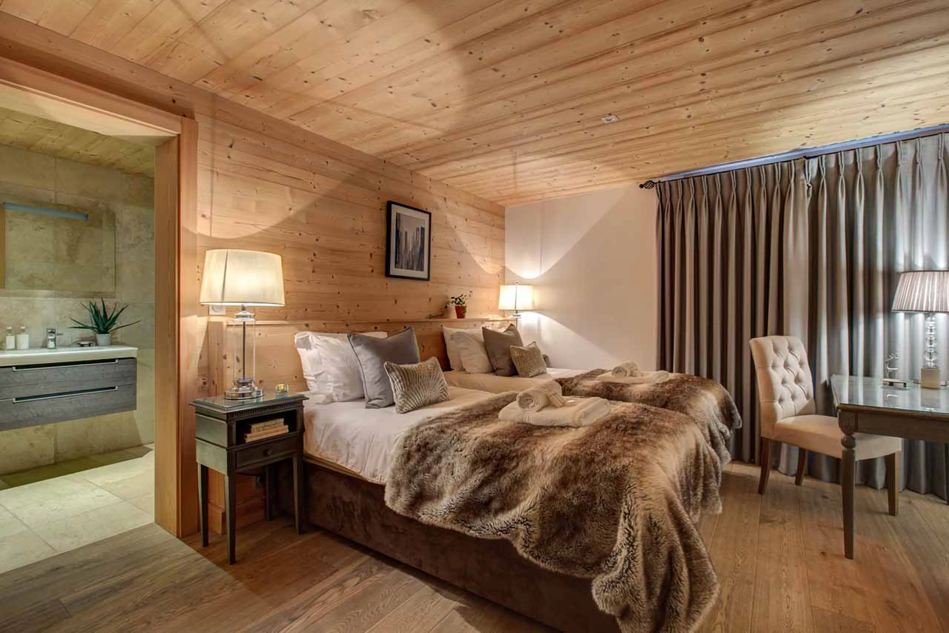 Bedroom two at Chalet Bouquetin in Morzine
