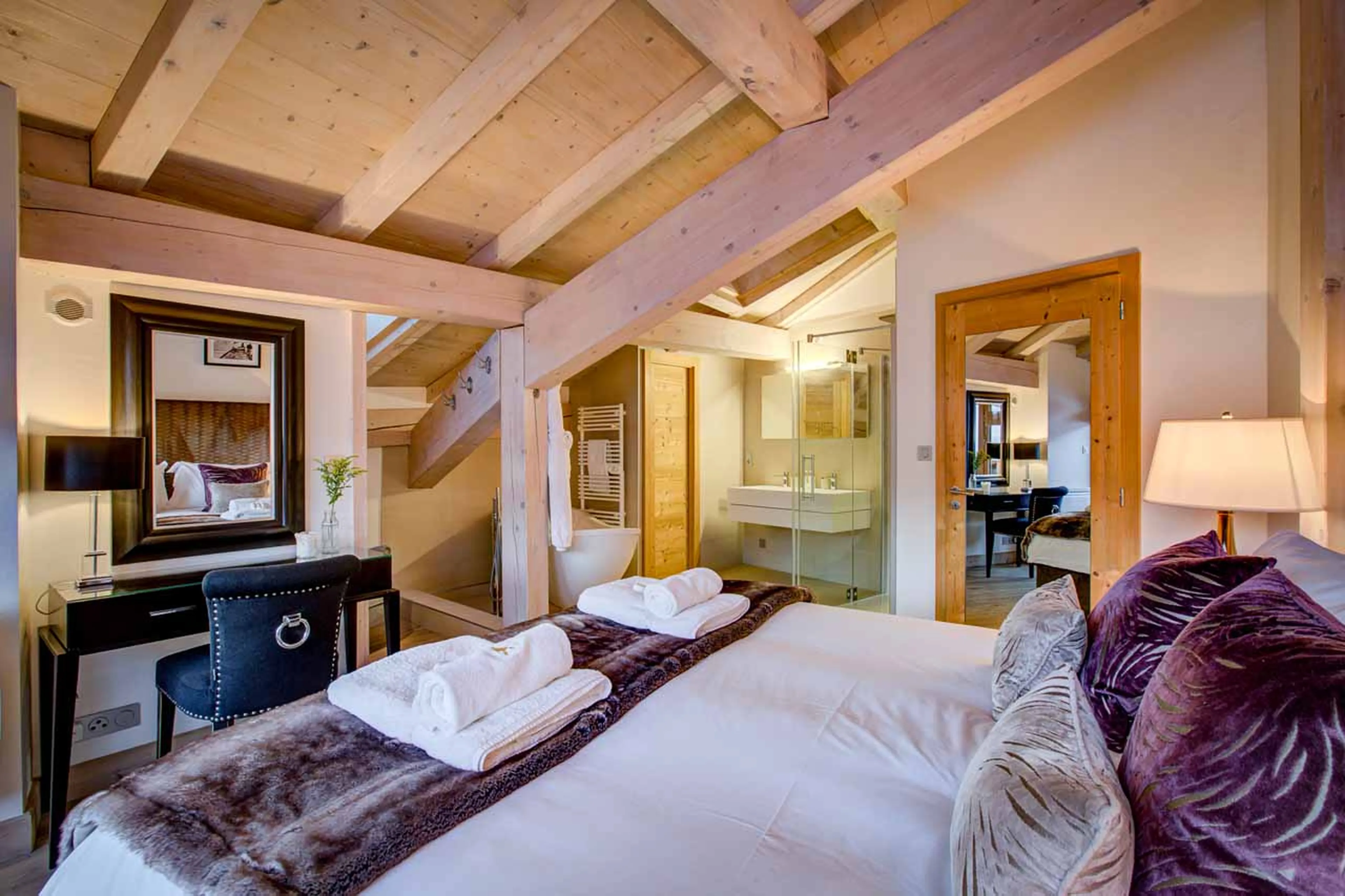 Bathtub & shower at Chalet Bouquetin in Morzine