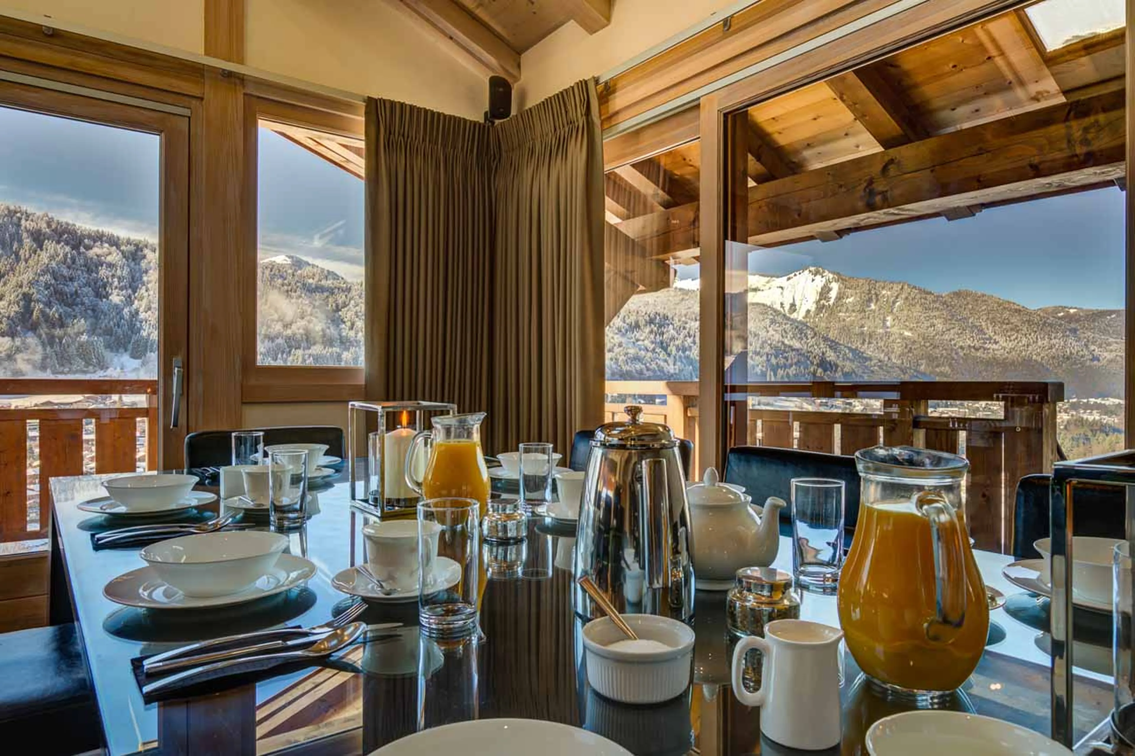 Views from dining table at Chalet Bouquetin in Morzine
