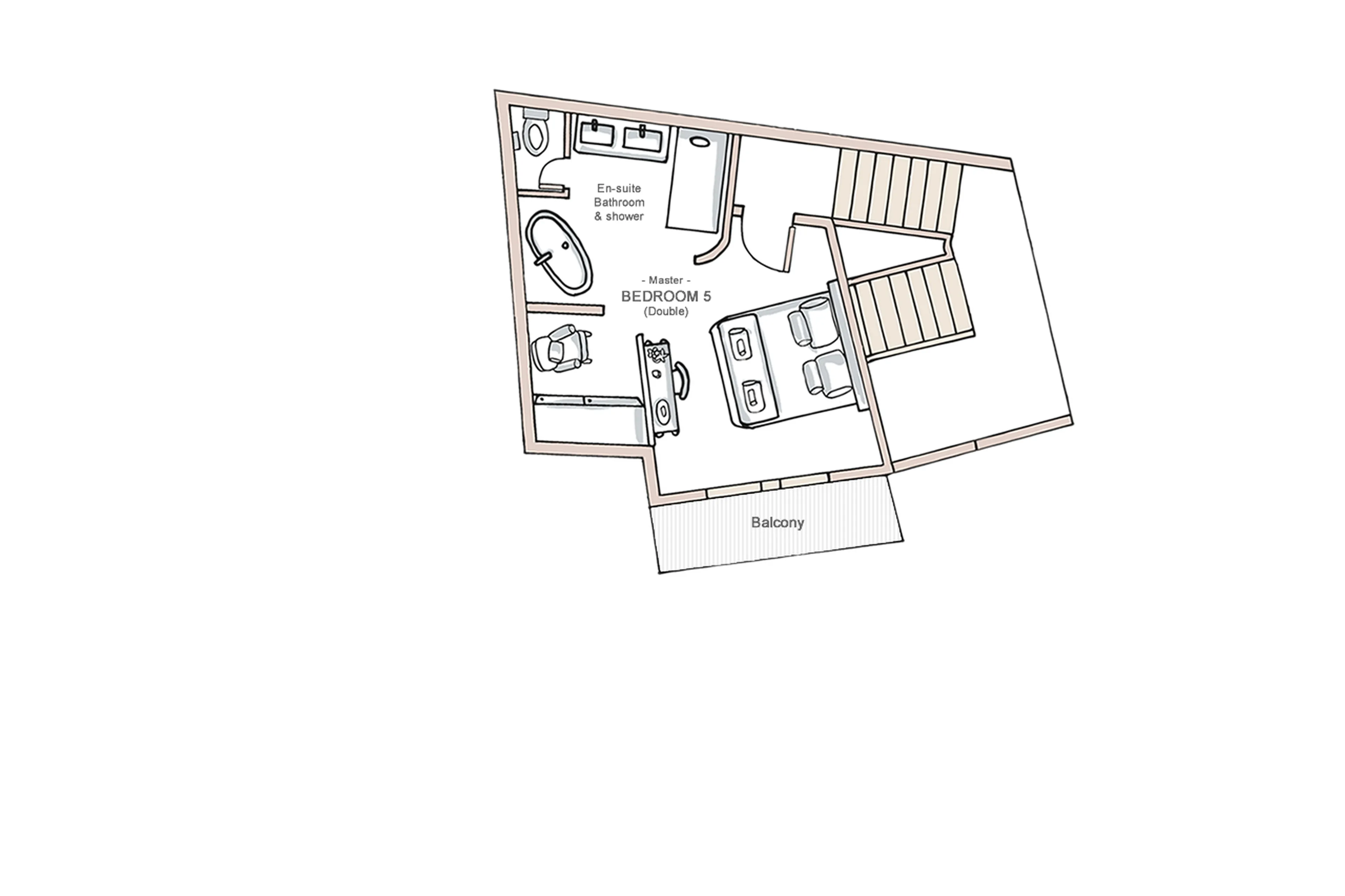Level 3 floor plan of Chalet Bouquetin in Morzine