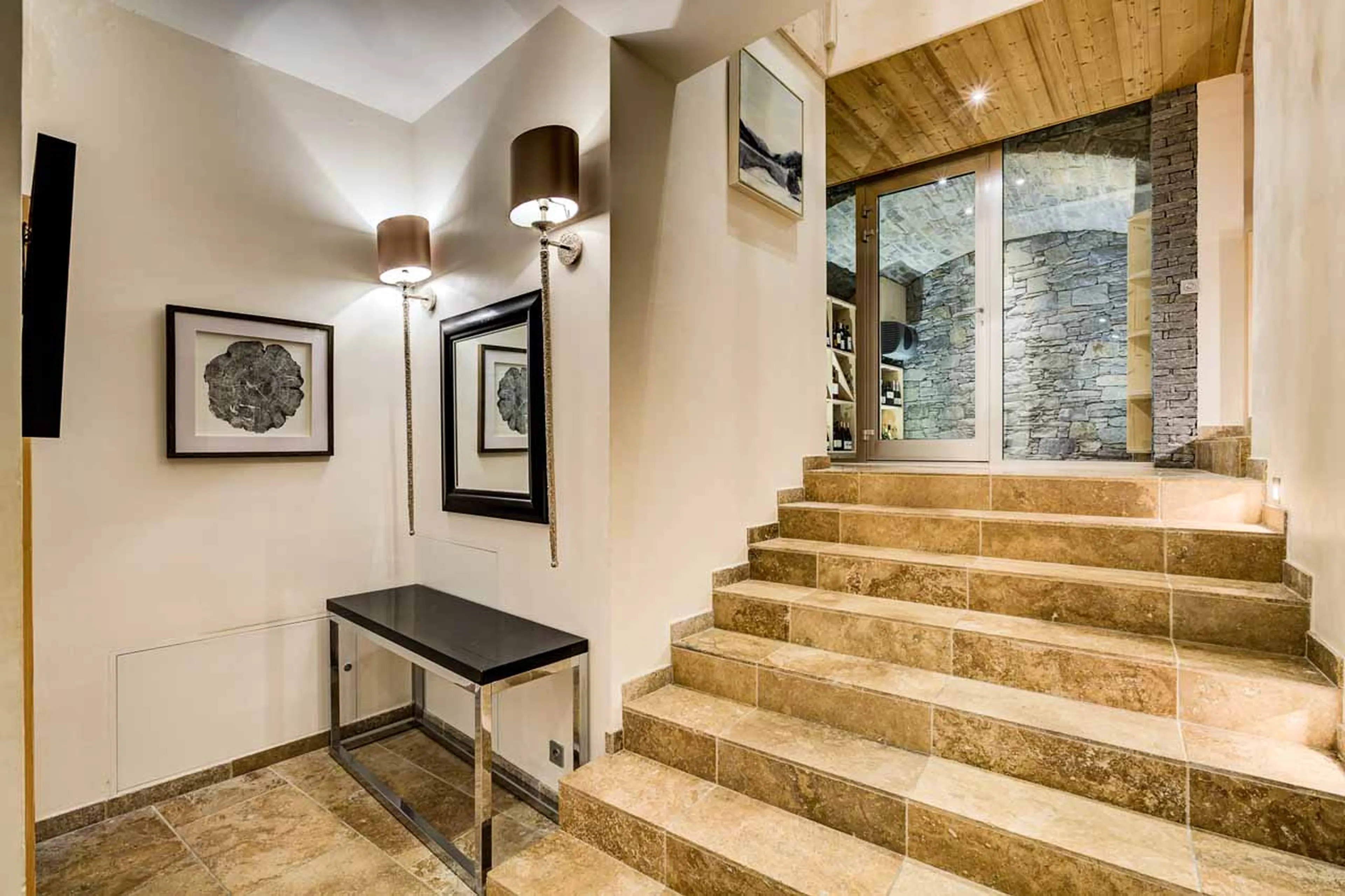 Wine cellar at Chalet Bouquetin in Morzine