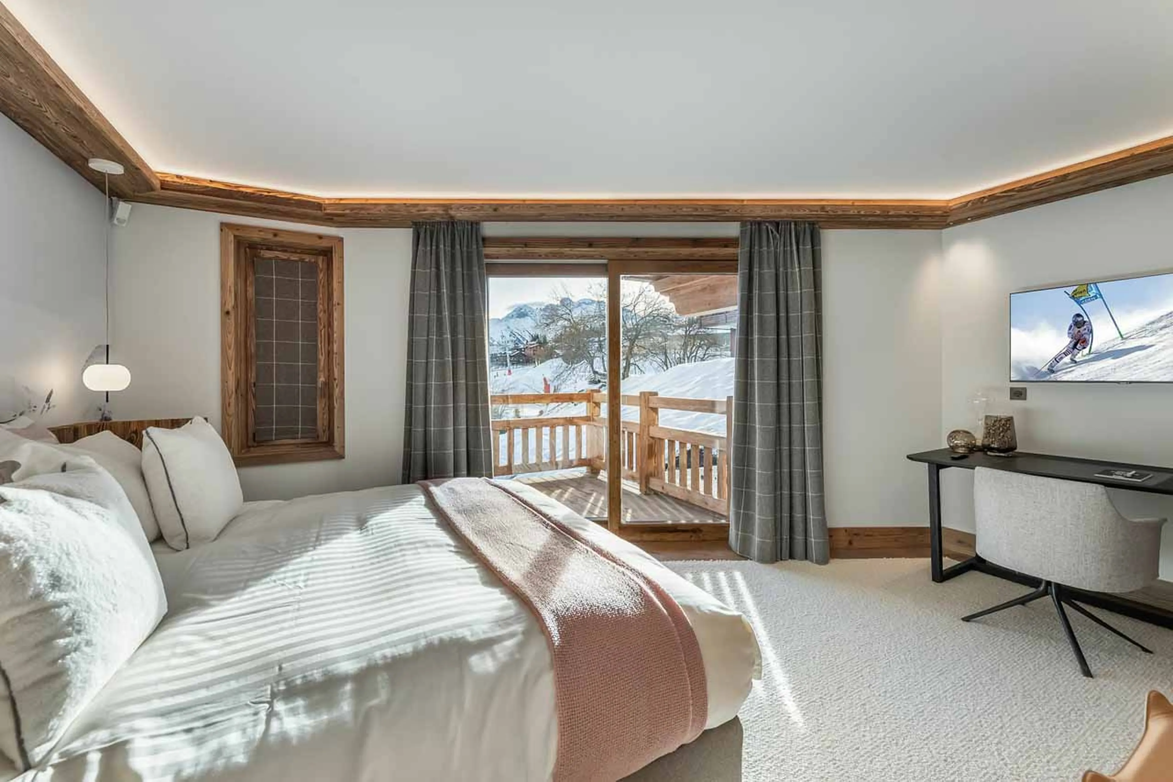Bedroom two at Chalet Les Bruxellois in Courchevel 1850