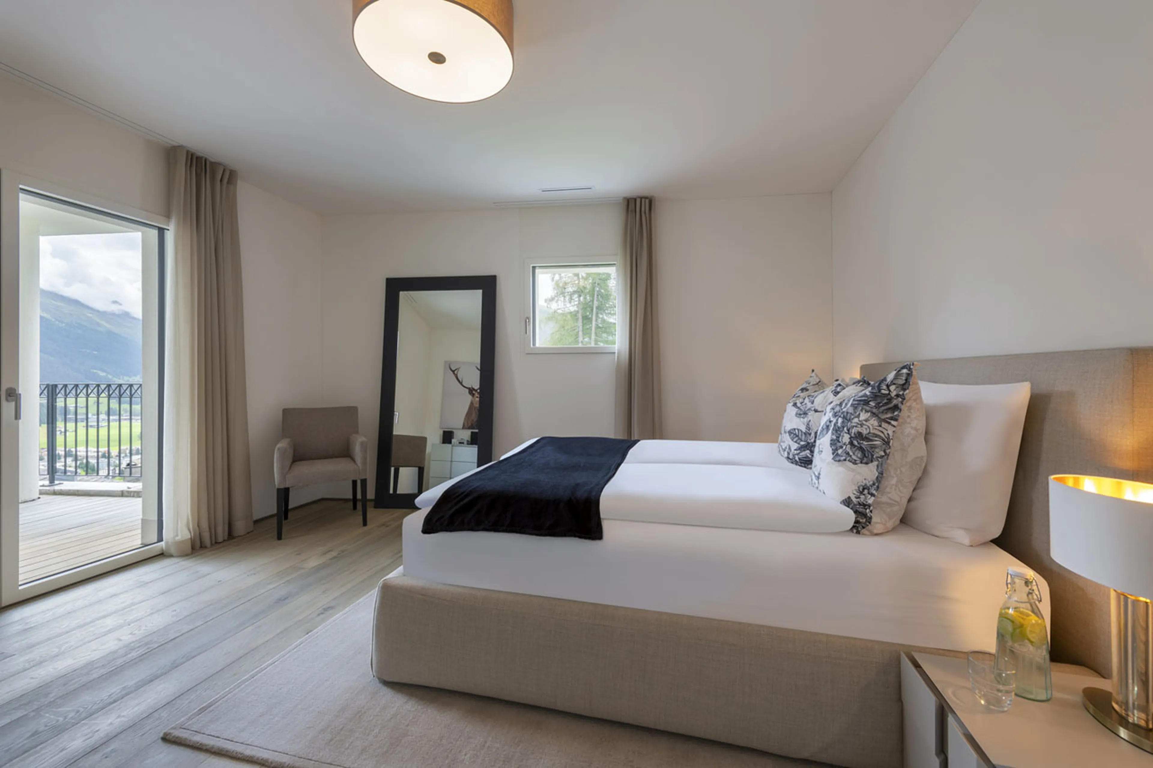 Bedroom four at Chalet Buelenhorn in Davos