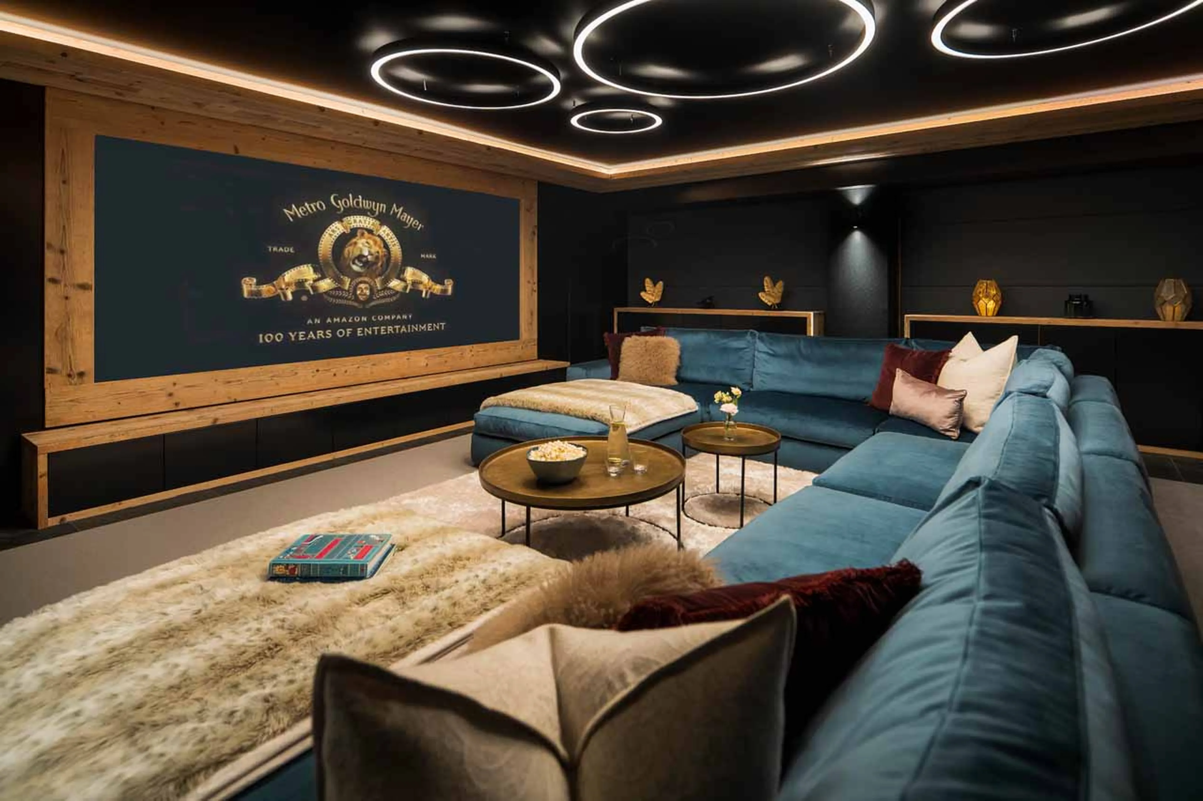 Cinema room at Calima Estate in Verbier