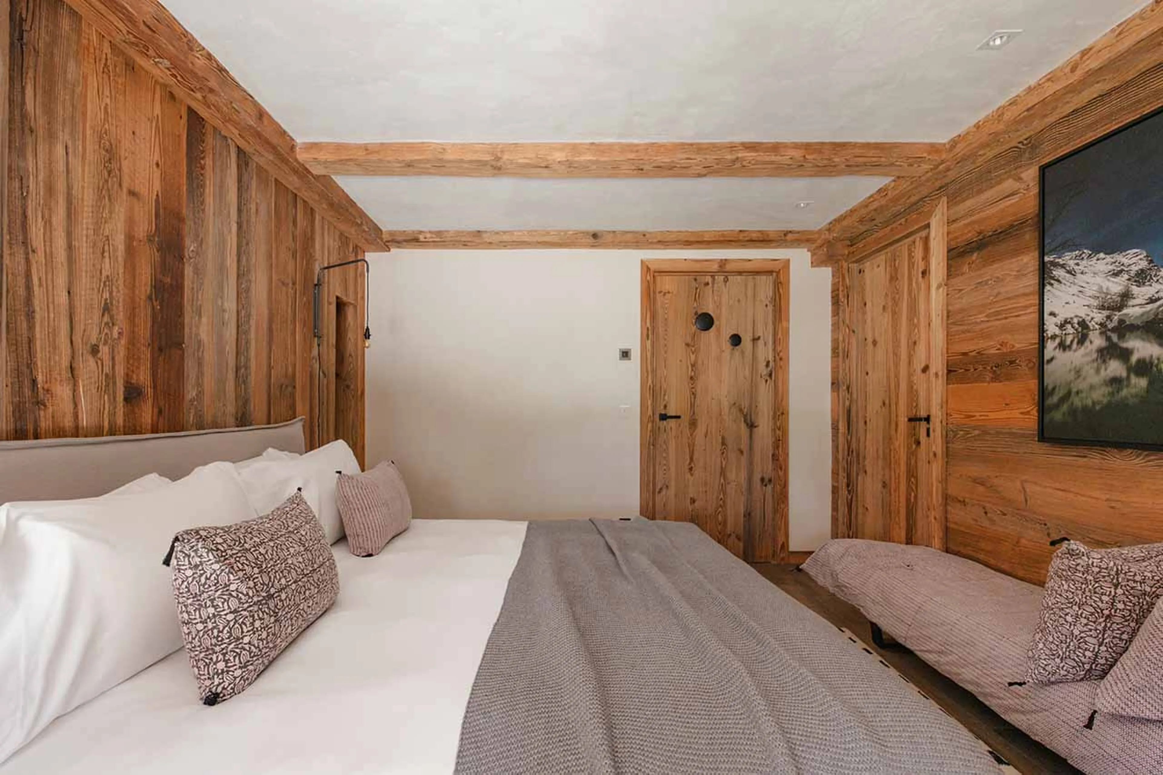 Bedroom one at Chalet Calistoga in Val d'Isere