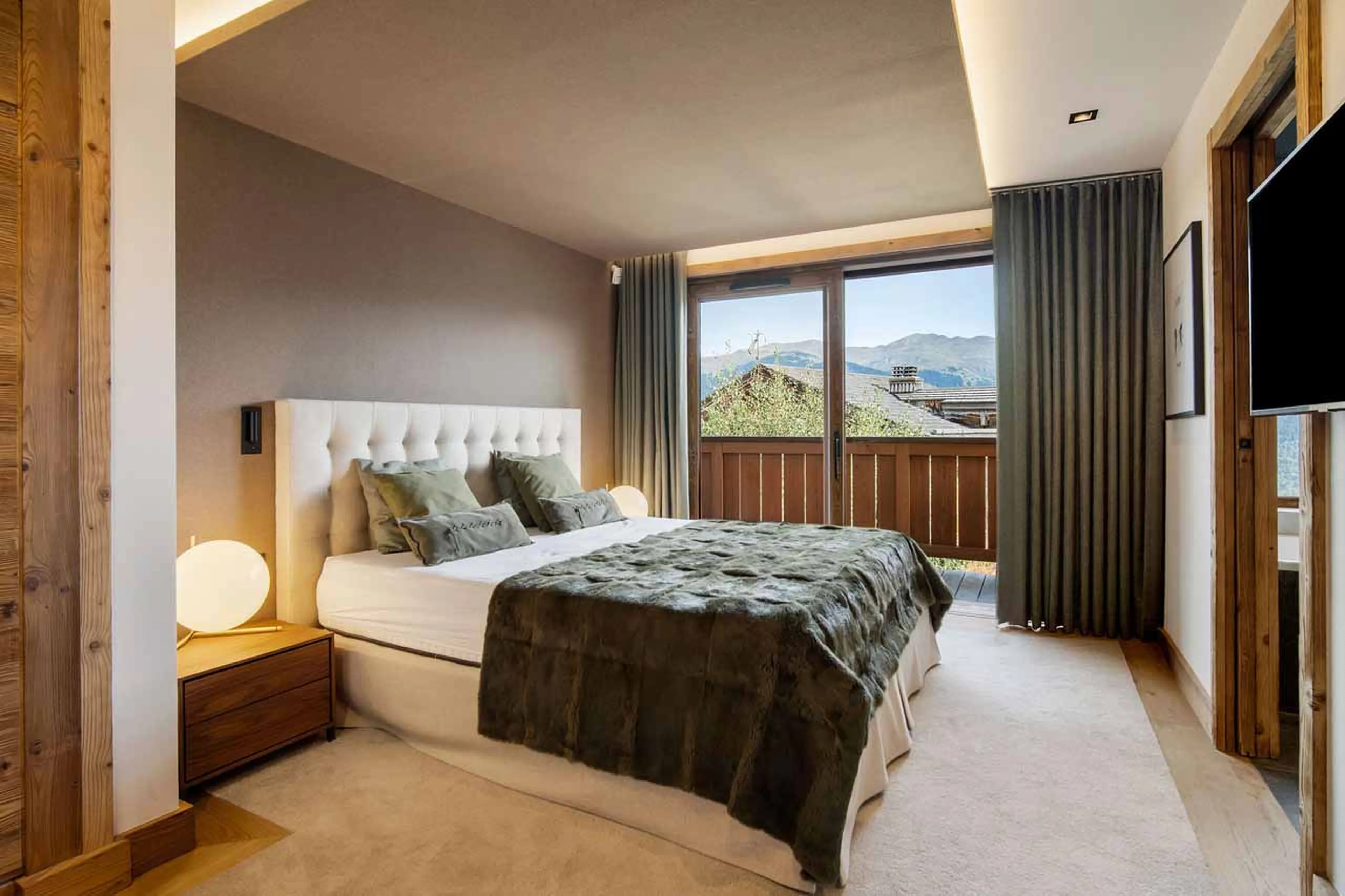 Bedroom one at Chalet Carcentina in Courchevel 1550