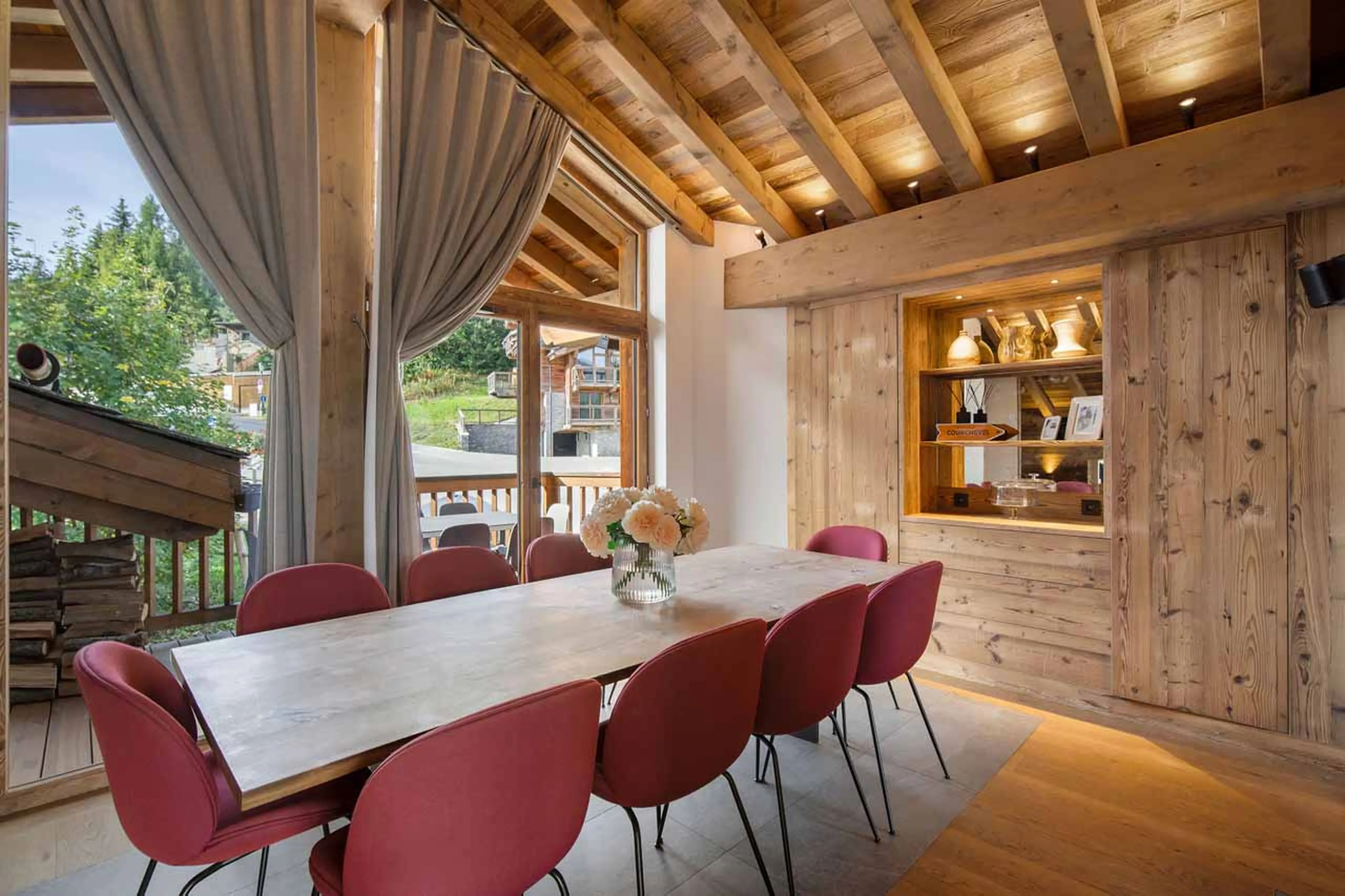 Dining table at Chalet Carcentina in Courchevel 1550