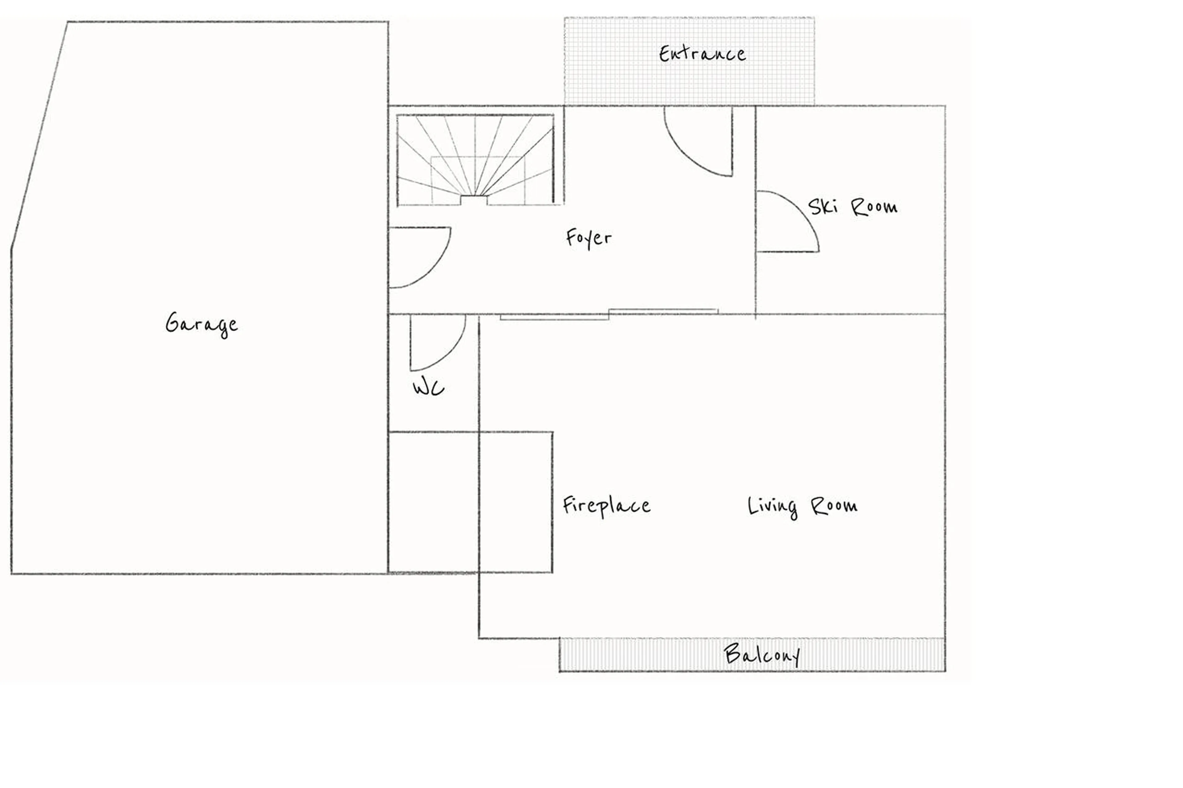 Level 0 floor plan of Chalet Caro in Meribel