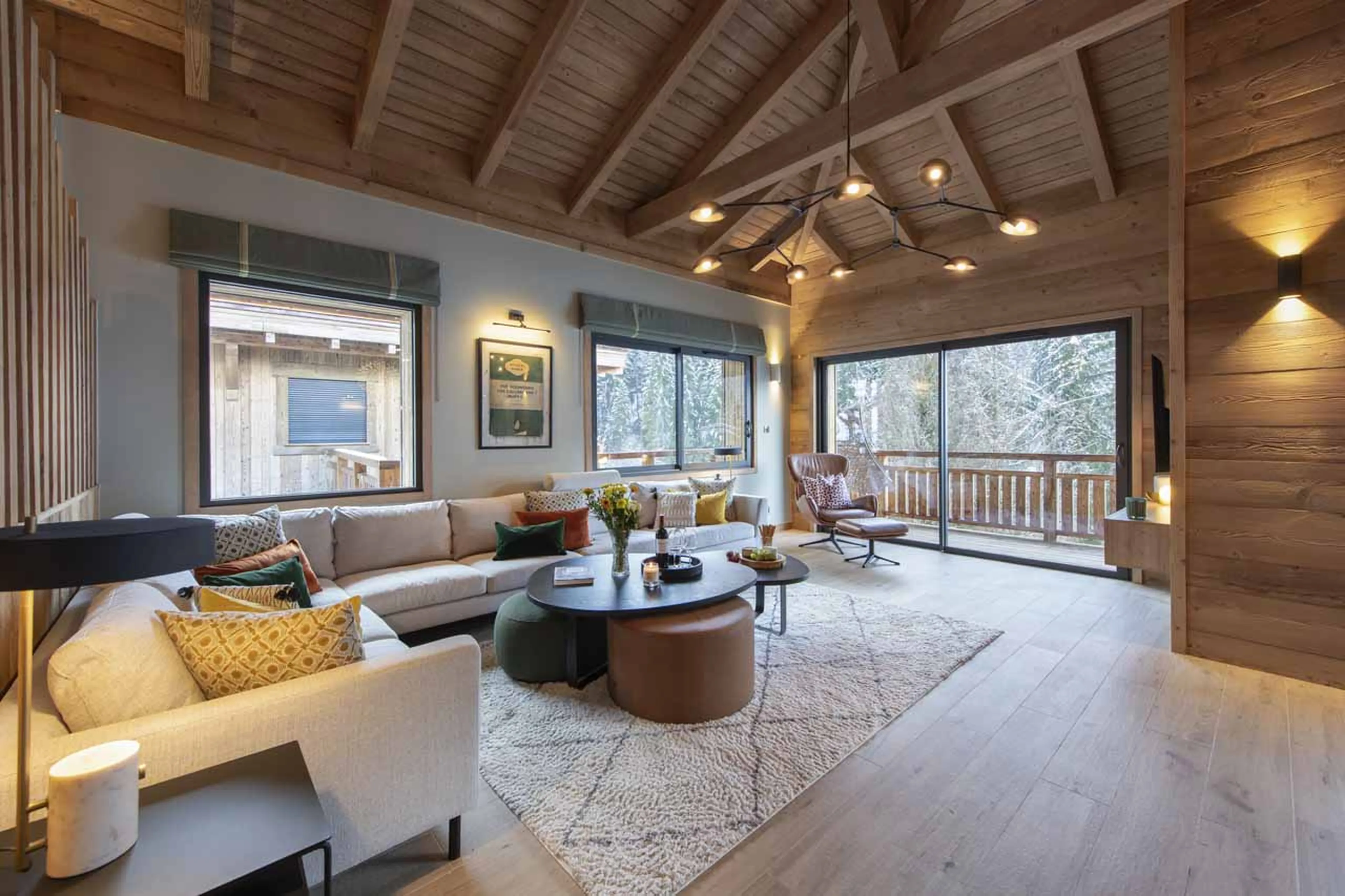 Living area in Chalet Cascades, Morzine