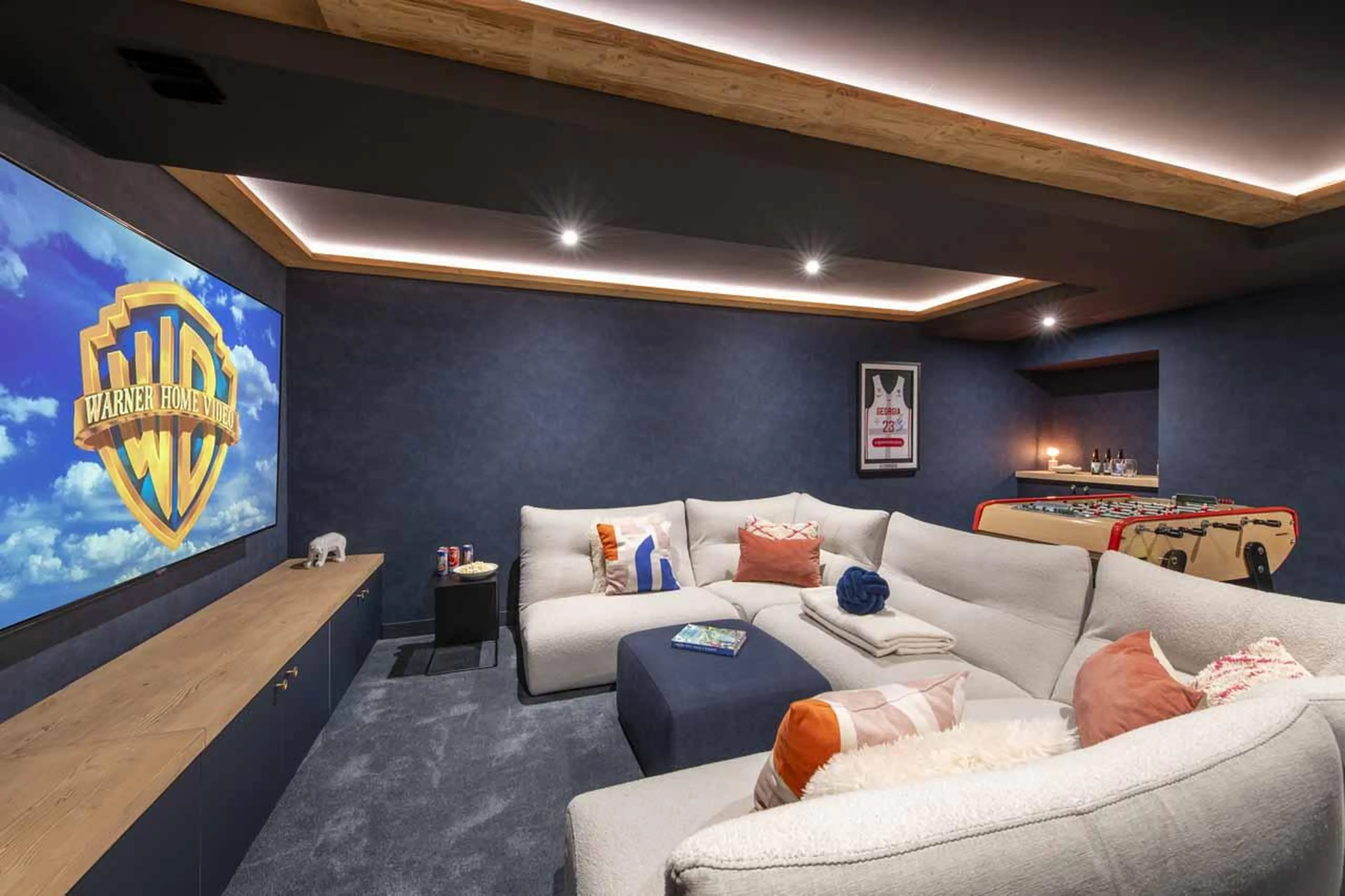 Cinema room in Chalet Cascades, Morzine