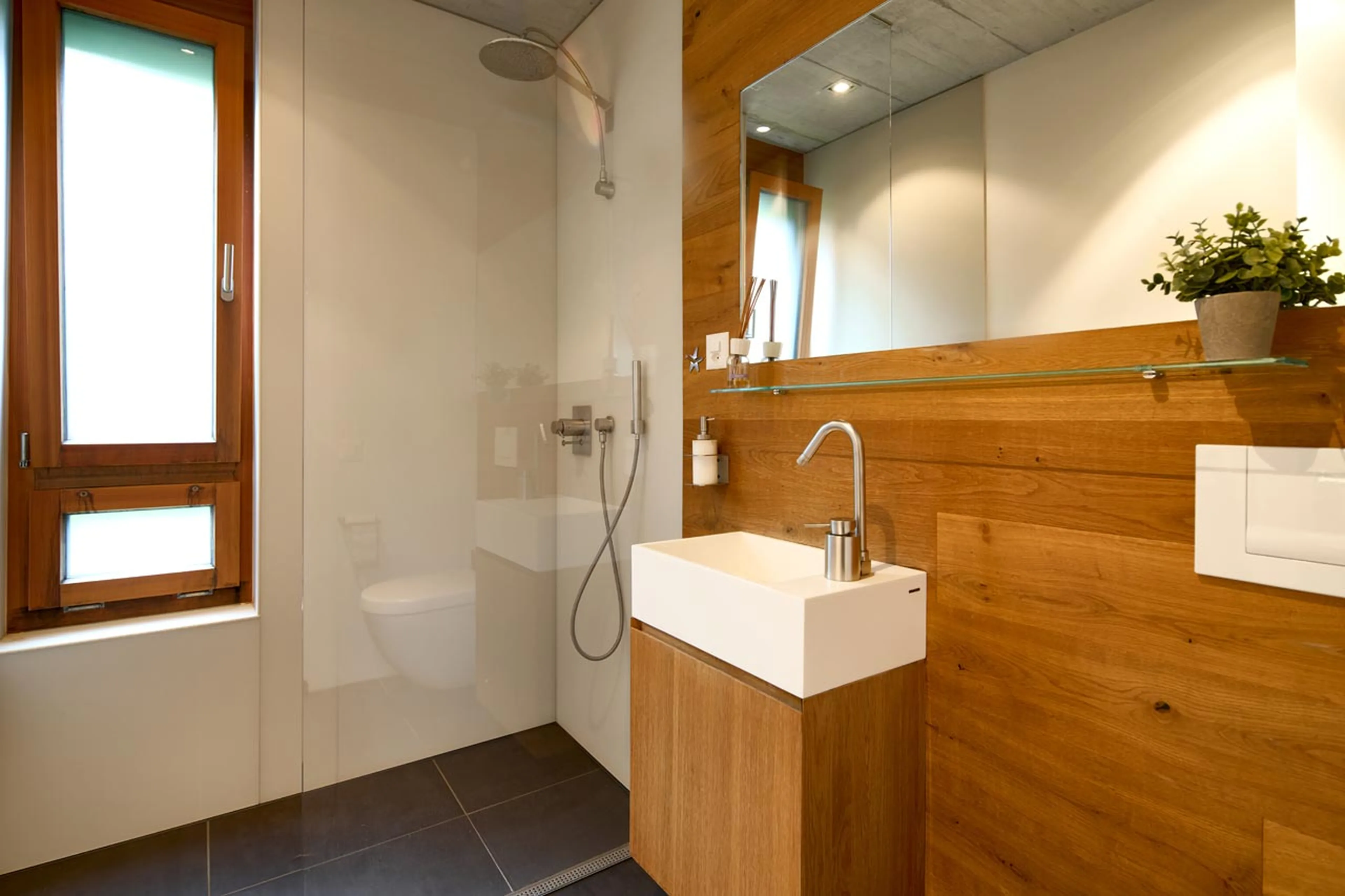 Shower room two at Chalet Cassons in Films