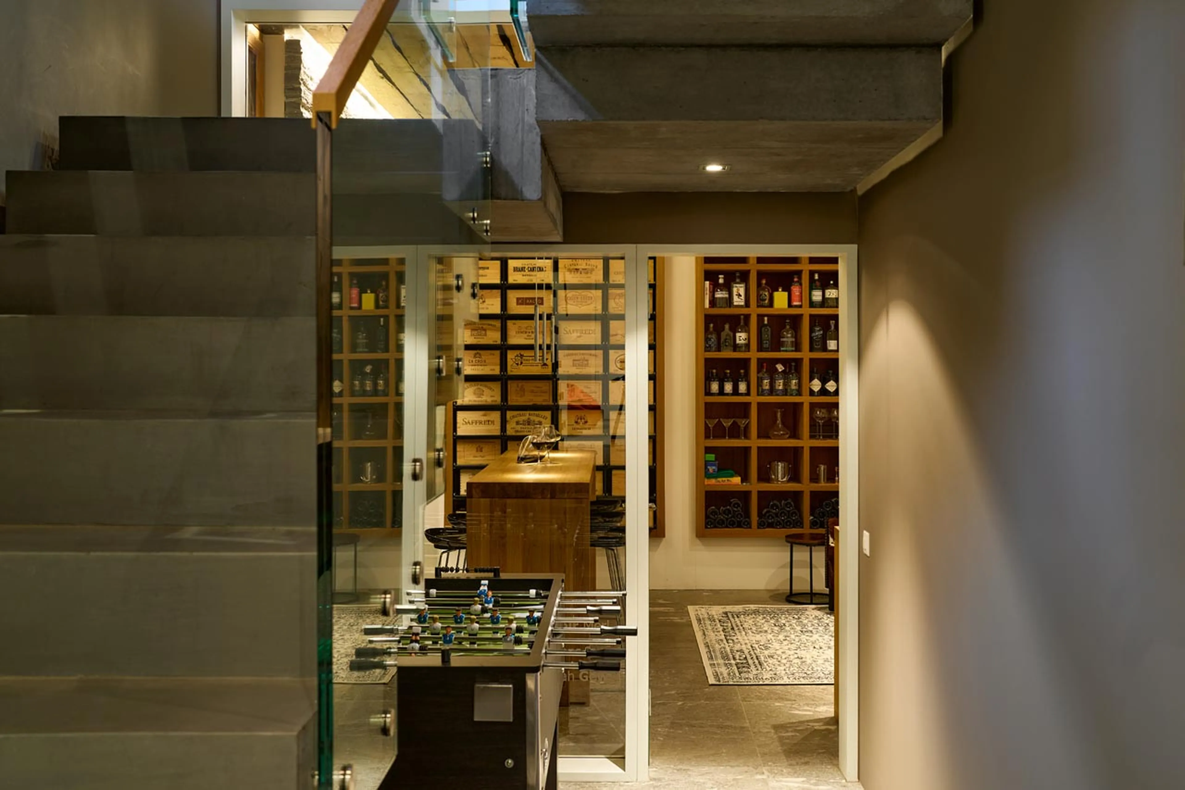 Table football at Chalet Cassons in Films