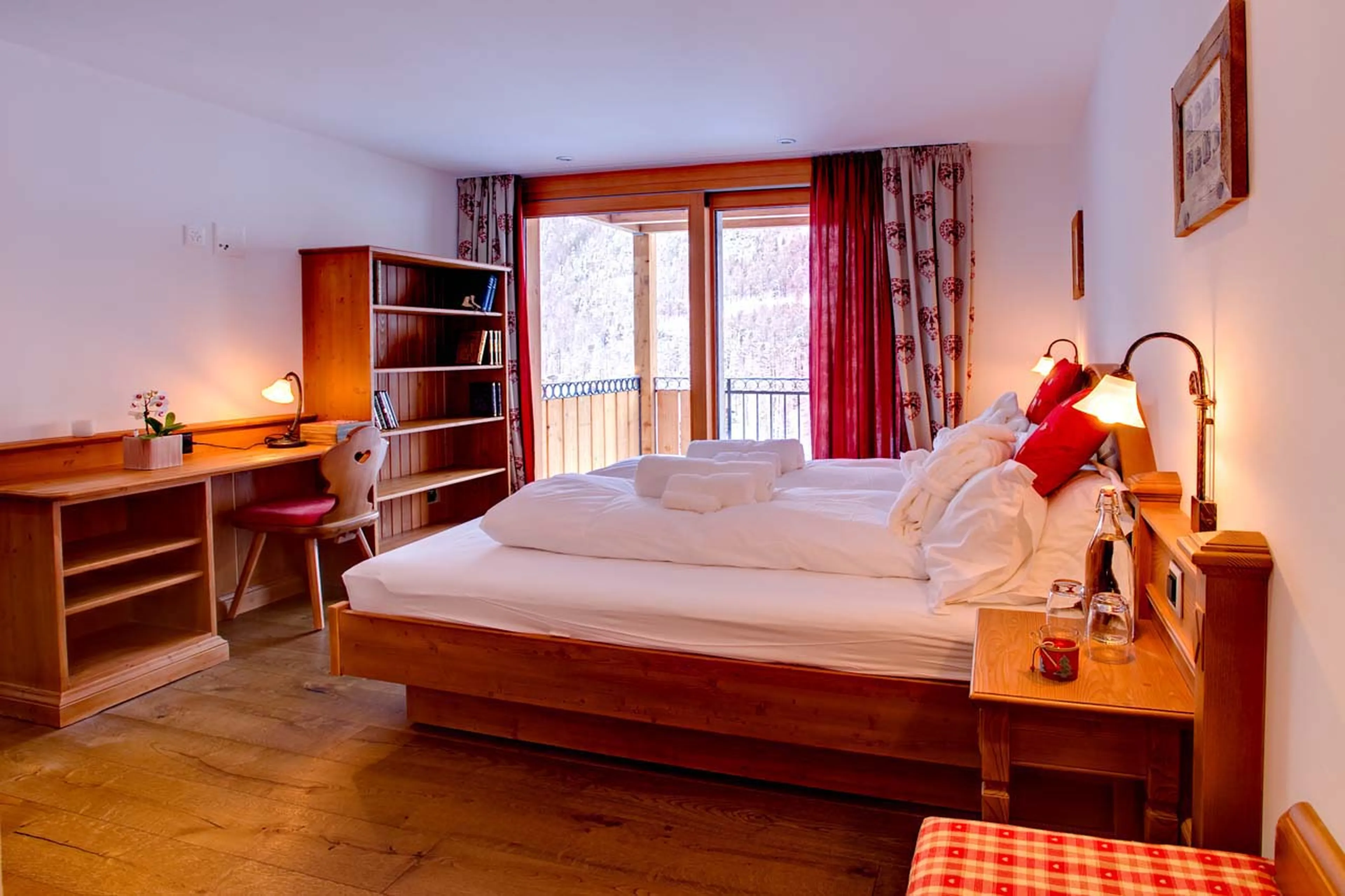 Bedroom two at Chalet Castor in Zermatt