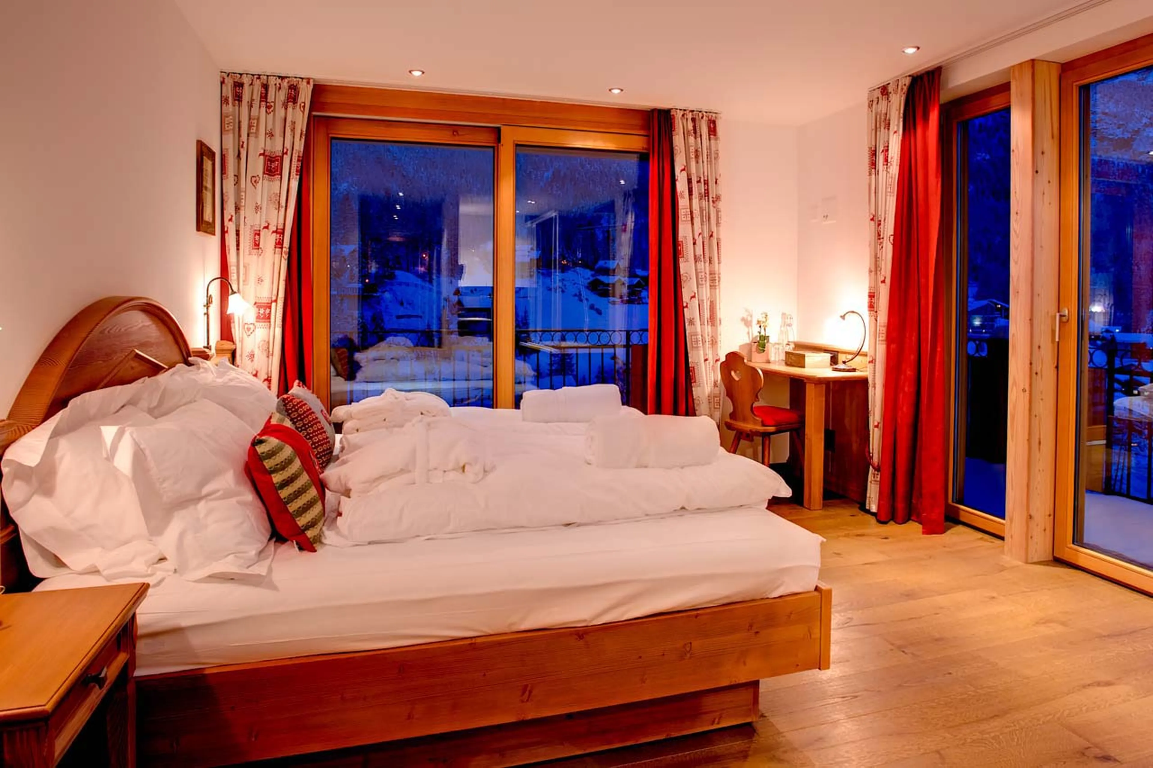 Fantastic views from bedroom three at Chalet Castor in Zermatt