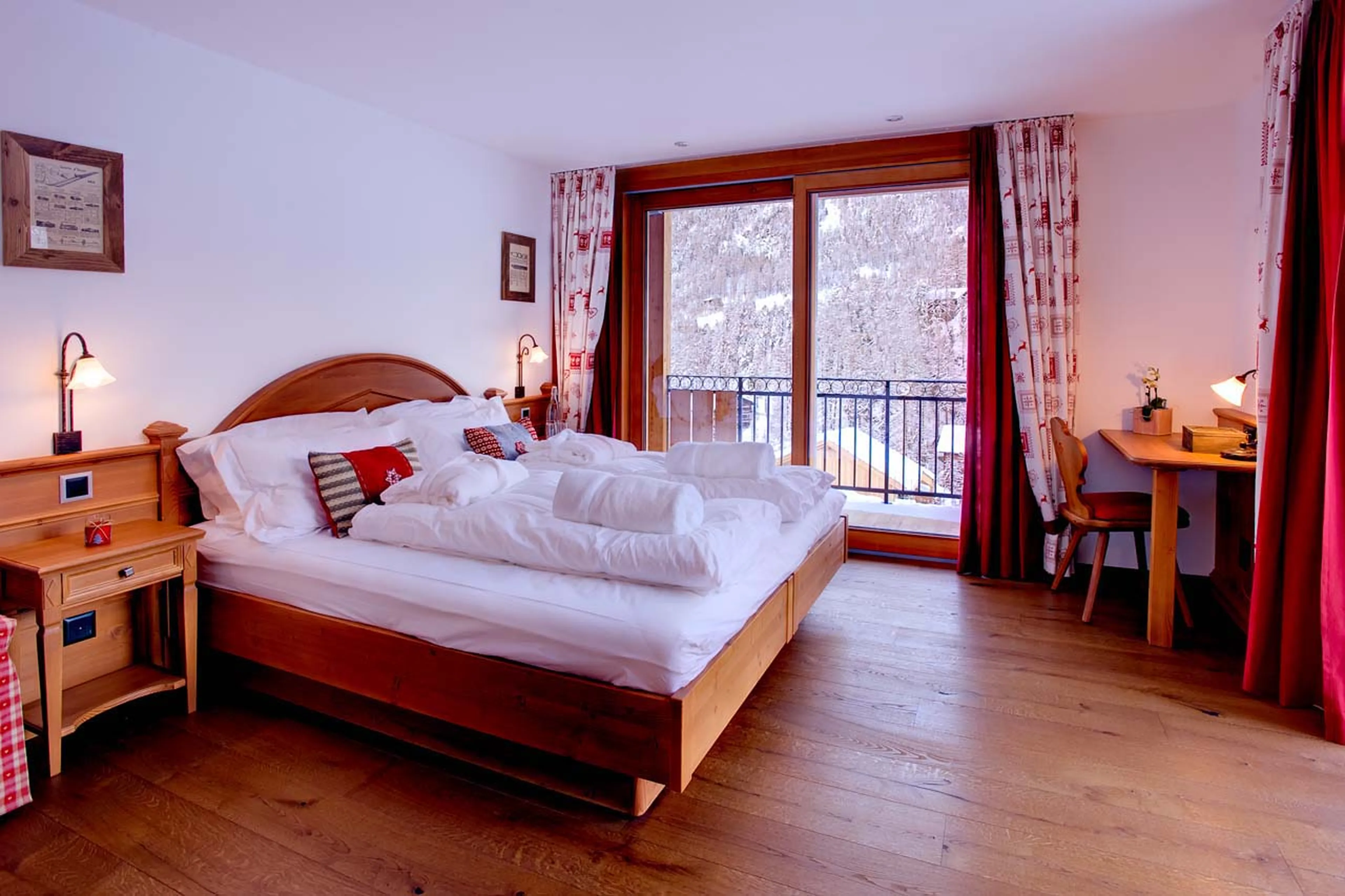 Bedroom three at Chalet Castor in Zermatt
