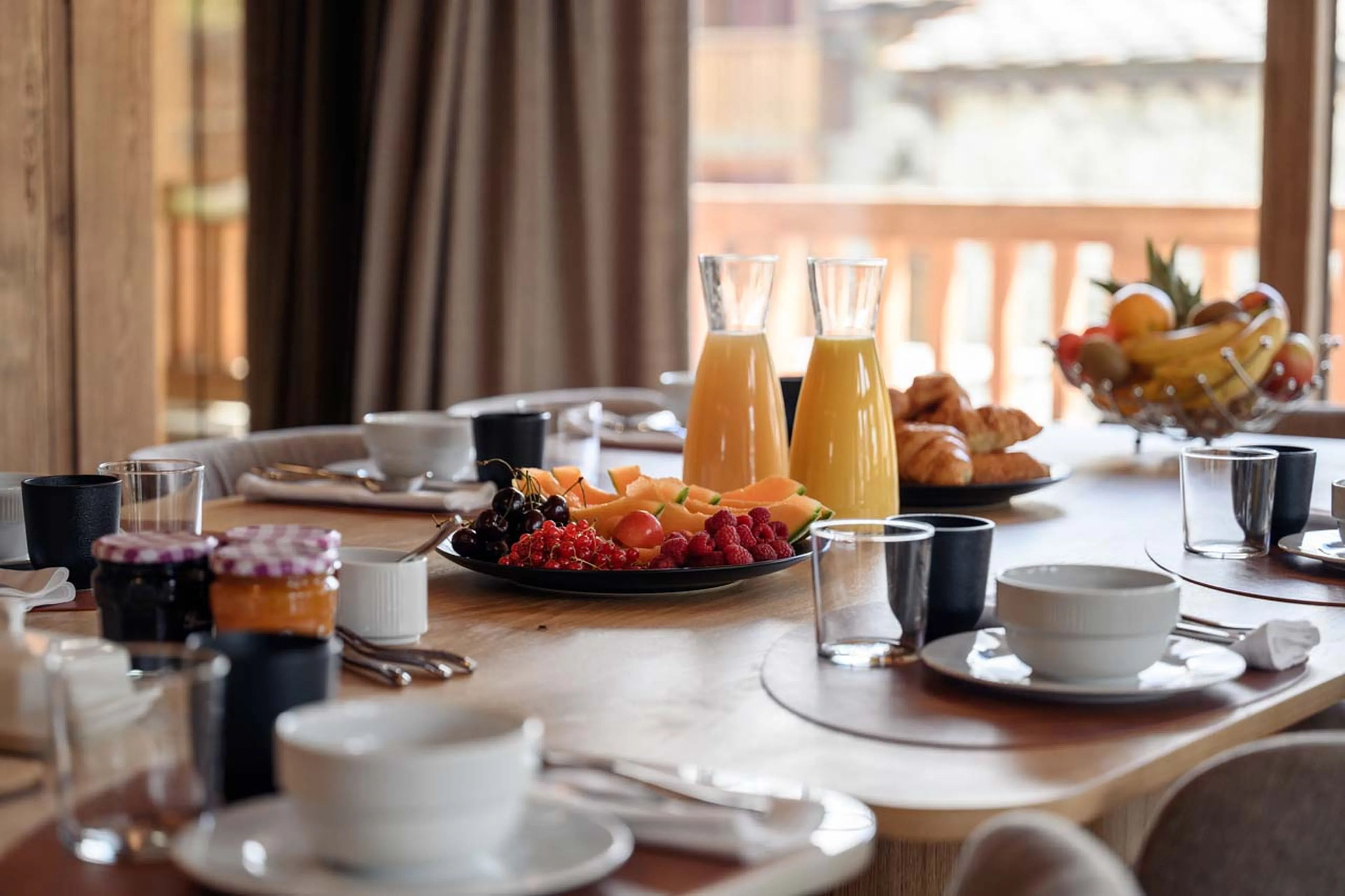 Breakfast at Chalet Cervinia in Val d'Isere