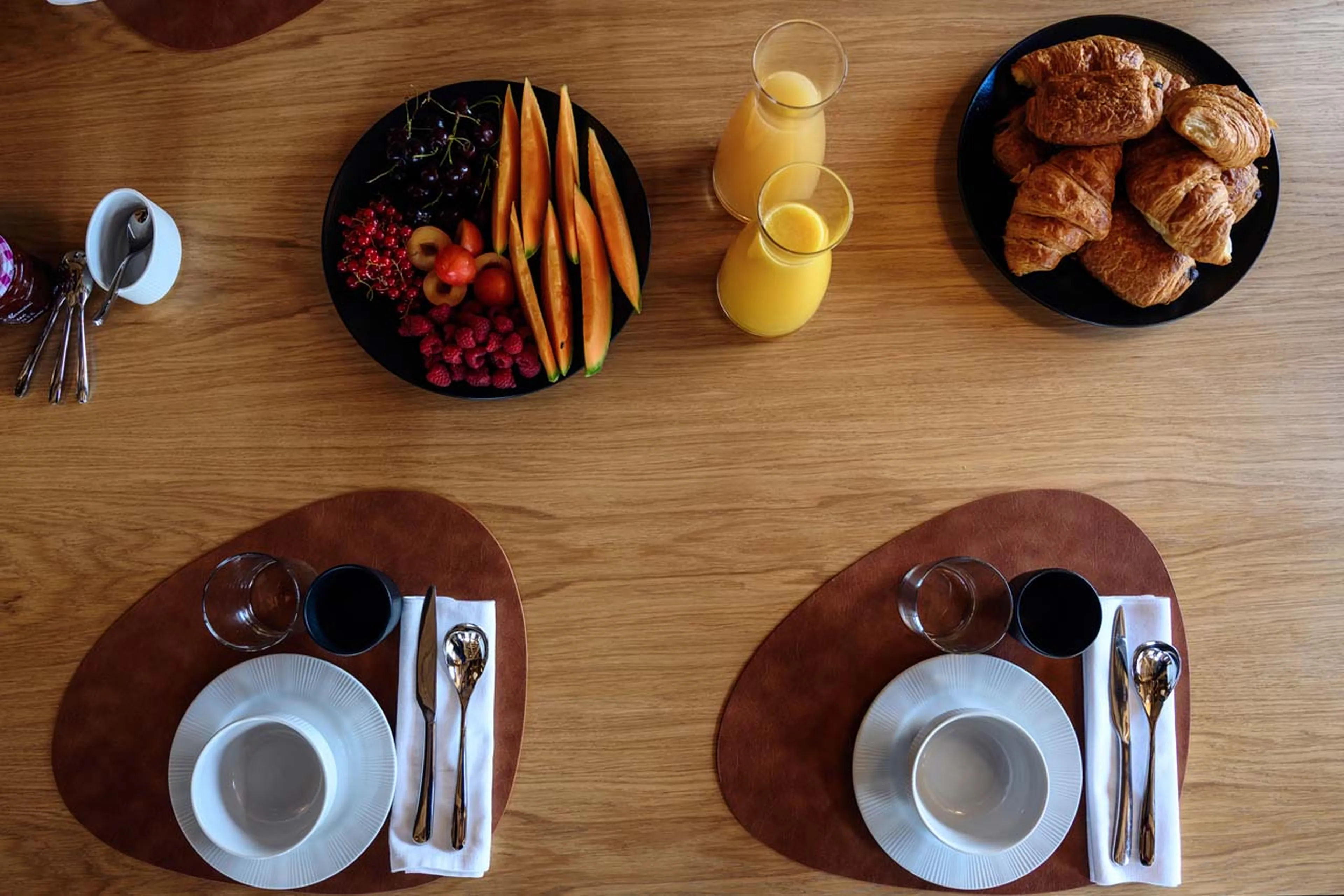 Breakfast time at Chalet Cervinia in Val d'Isere