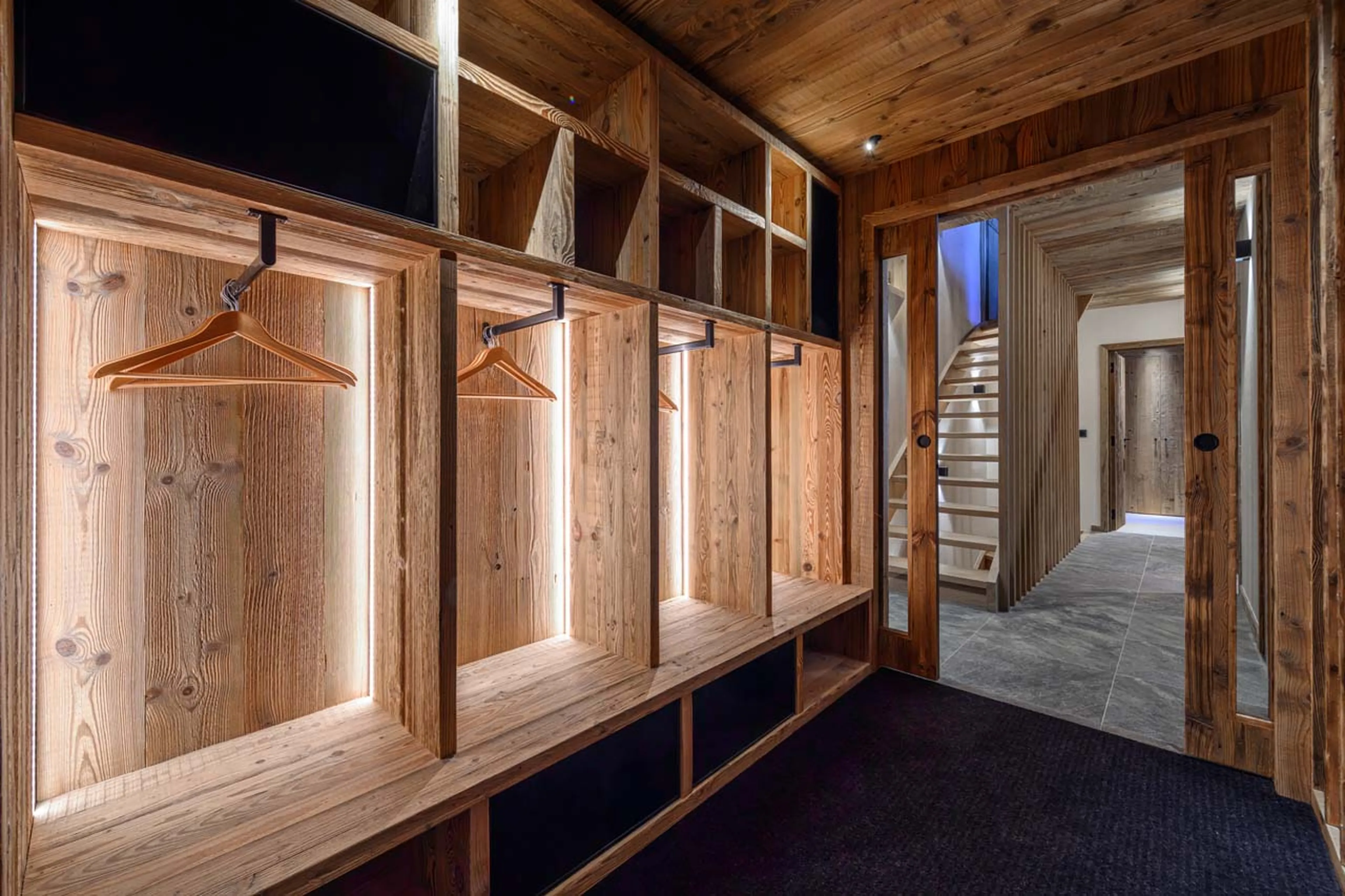 Ski room at Chalet Cervinia in Val d'Isere