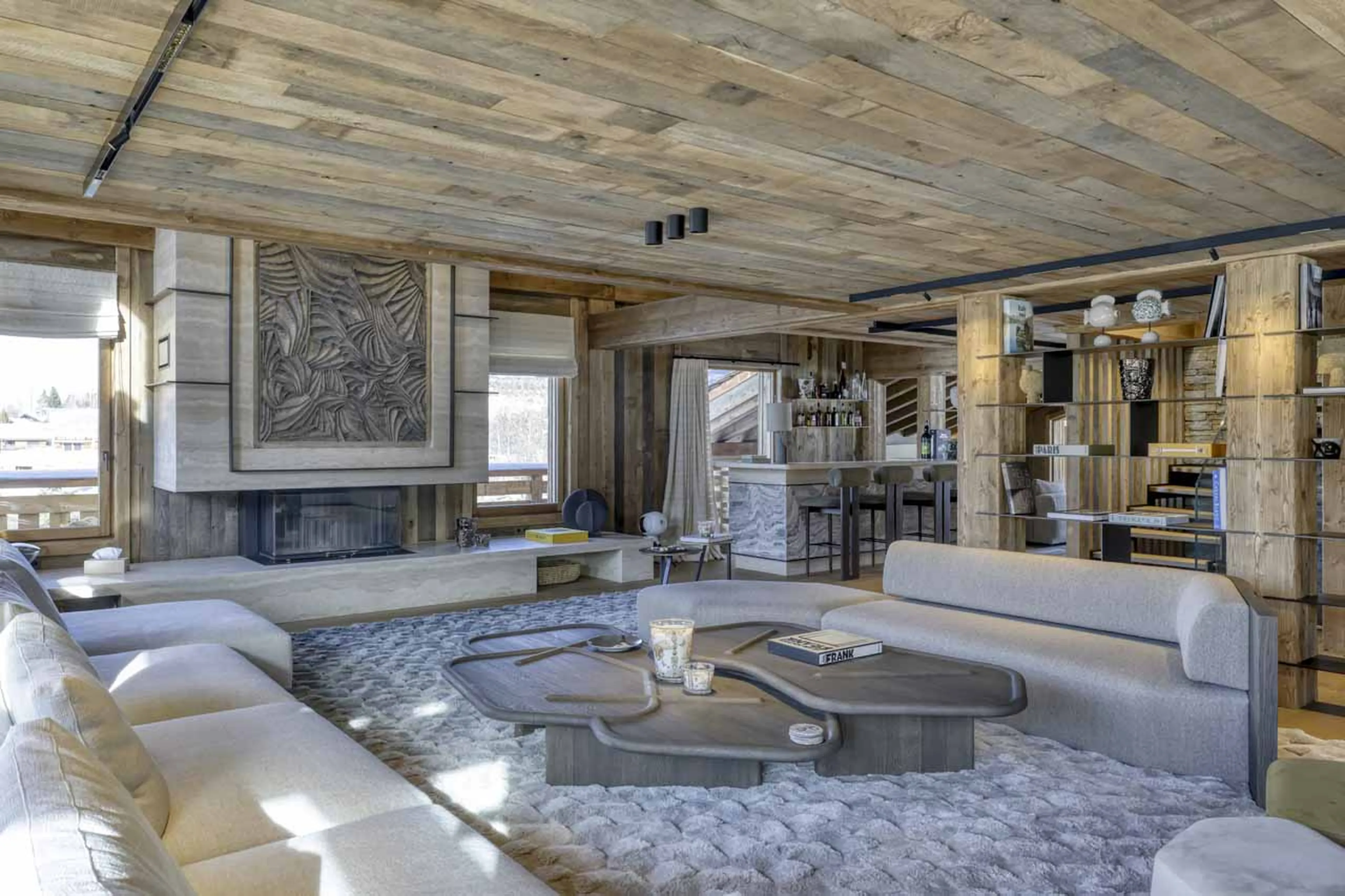 Living area at Chalet Cham Lou Ka in Megeve