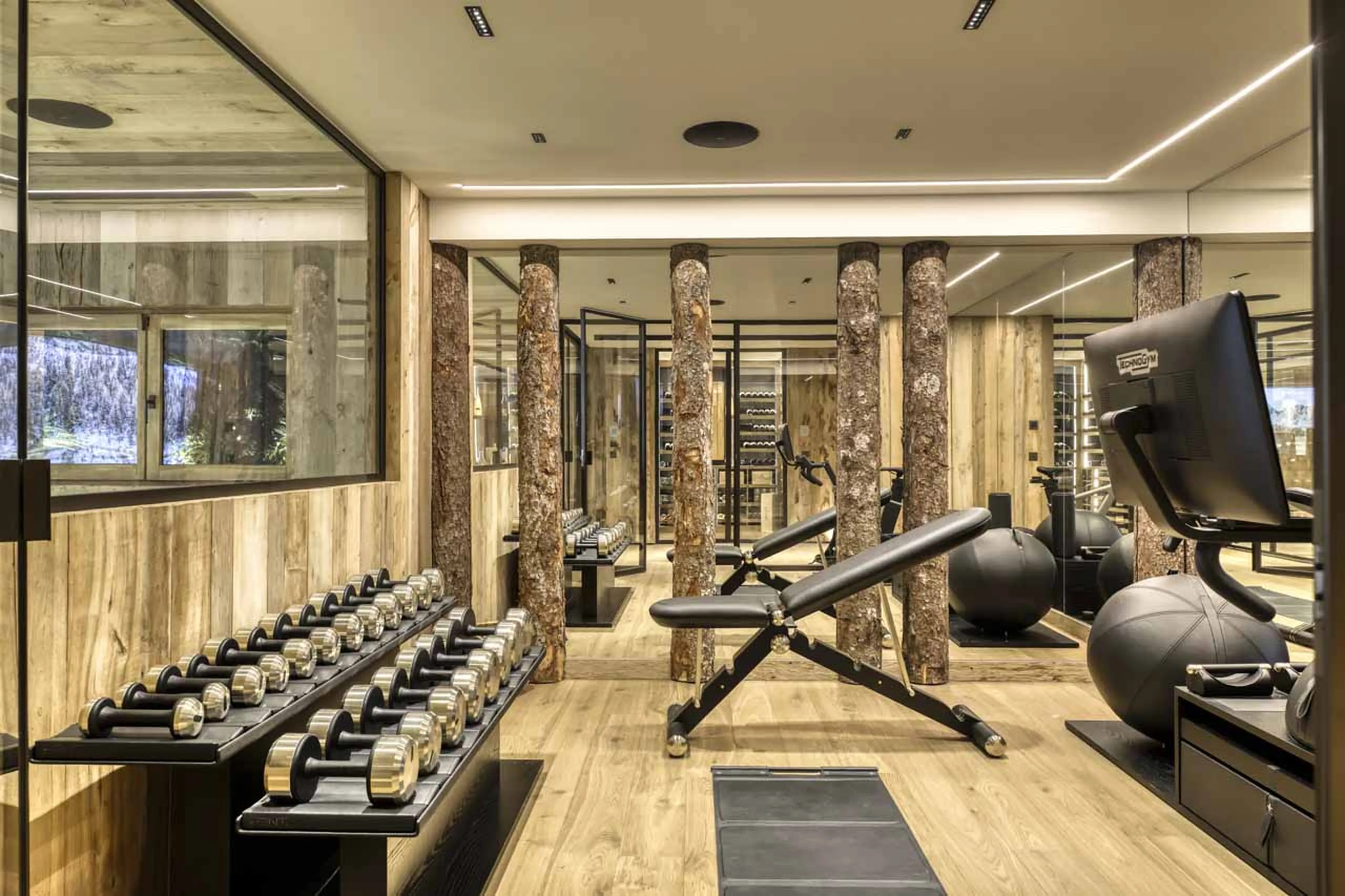 Gym at Chalet Cham Lou Ka in Megeve