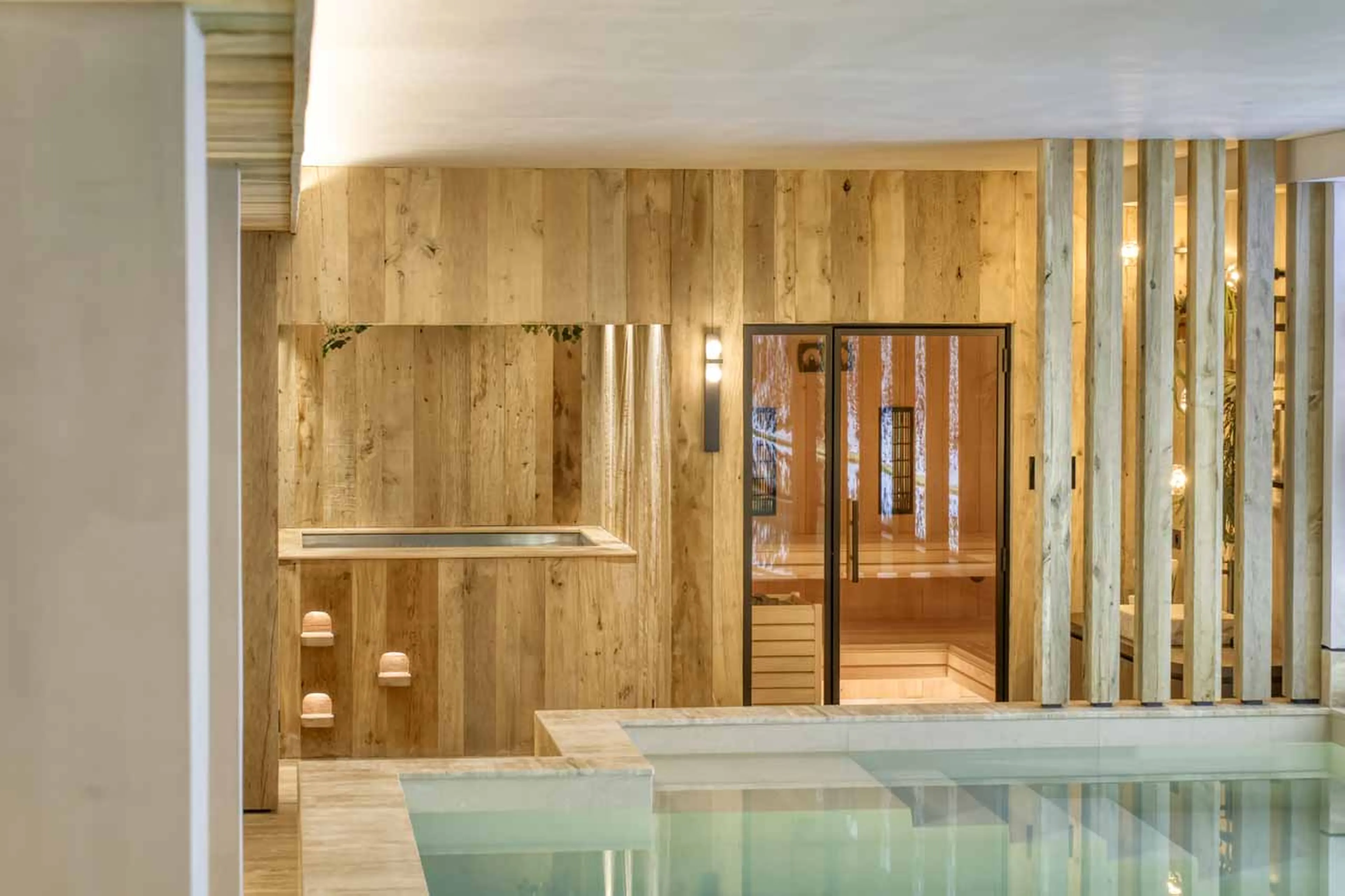 Cold plunge at Chalet Cham Lou Ka in Megeve