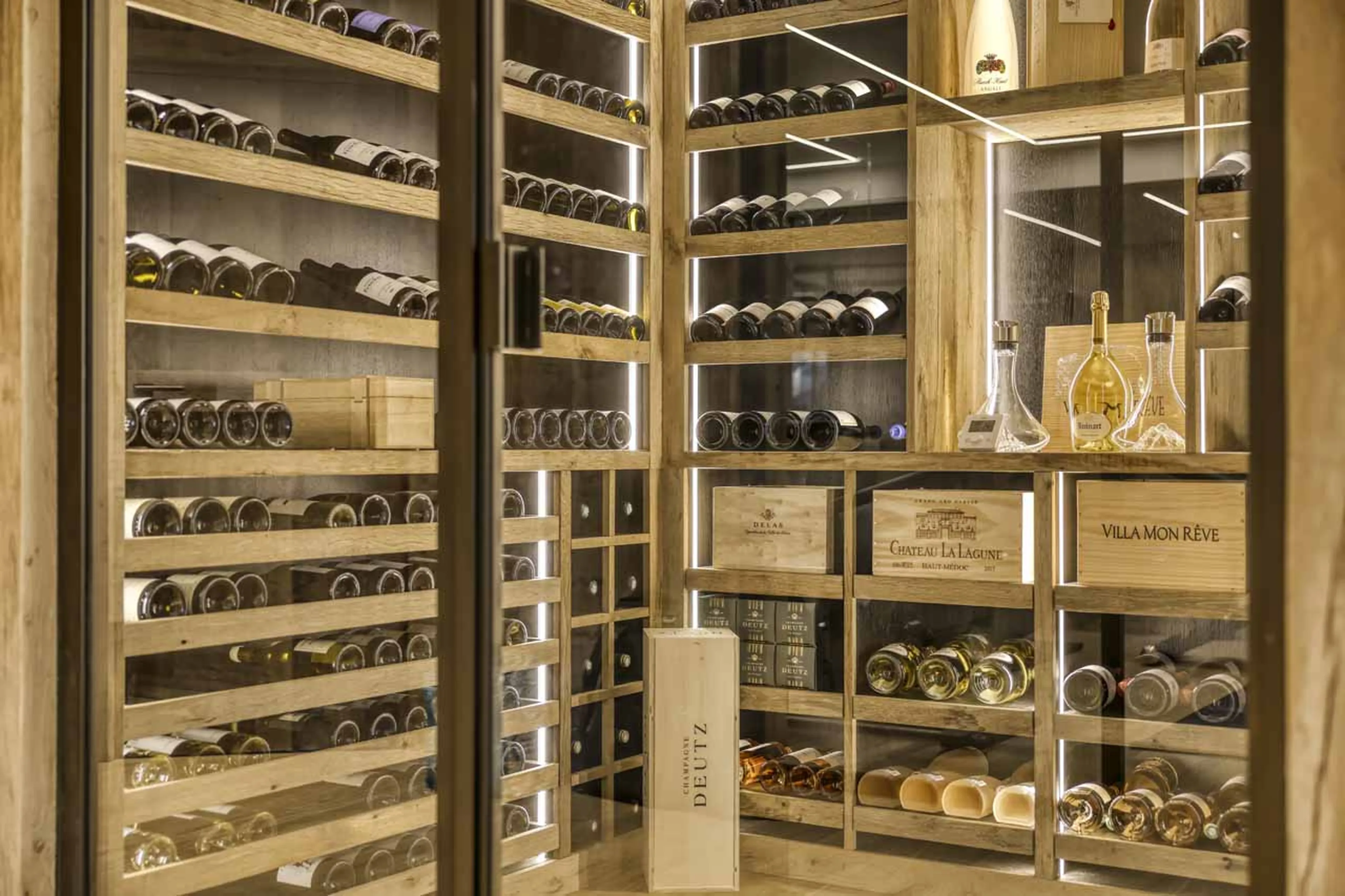 Wine cellar at Chalet Cham Lou Ka in Megeve