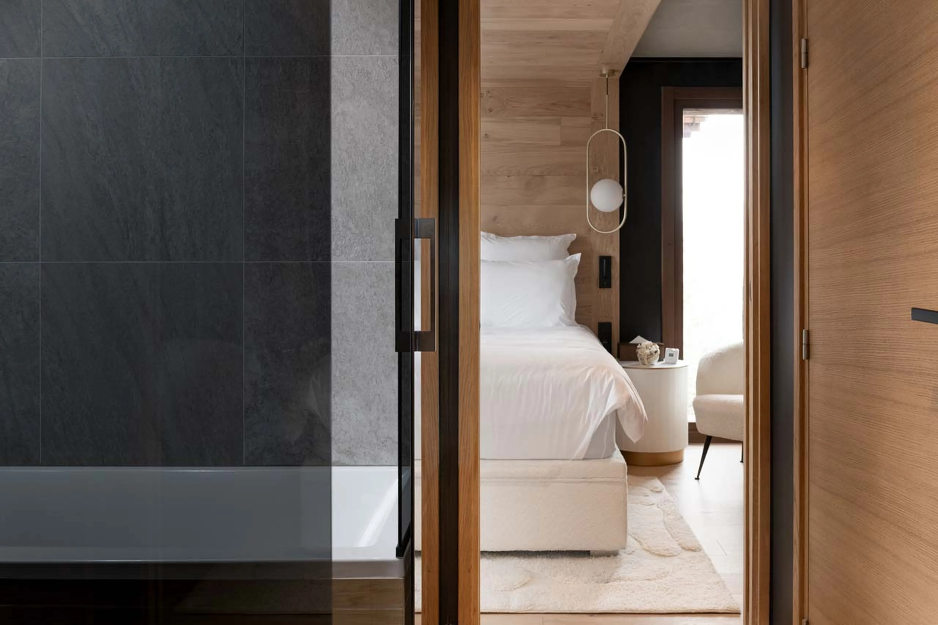 Bedroom one at Chalet Chasse Forêt in Courchevel 1650