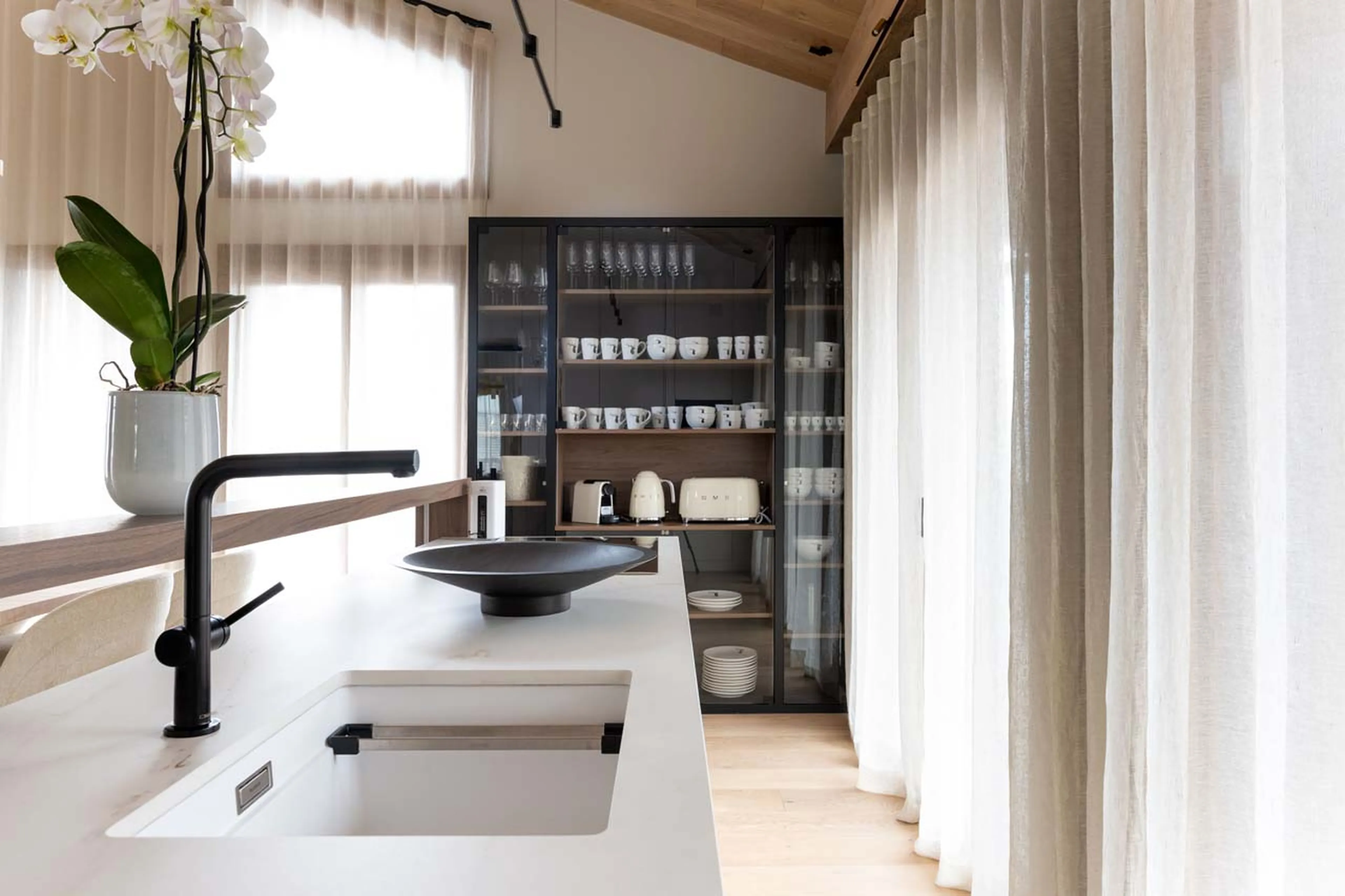 Kitchen at Chalet Chasse Forêt in Courchevel 1650