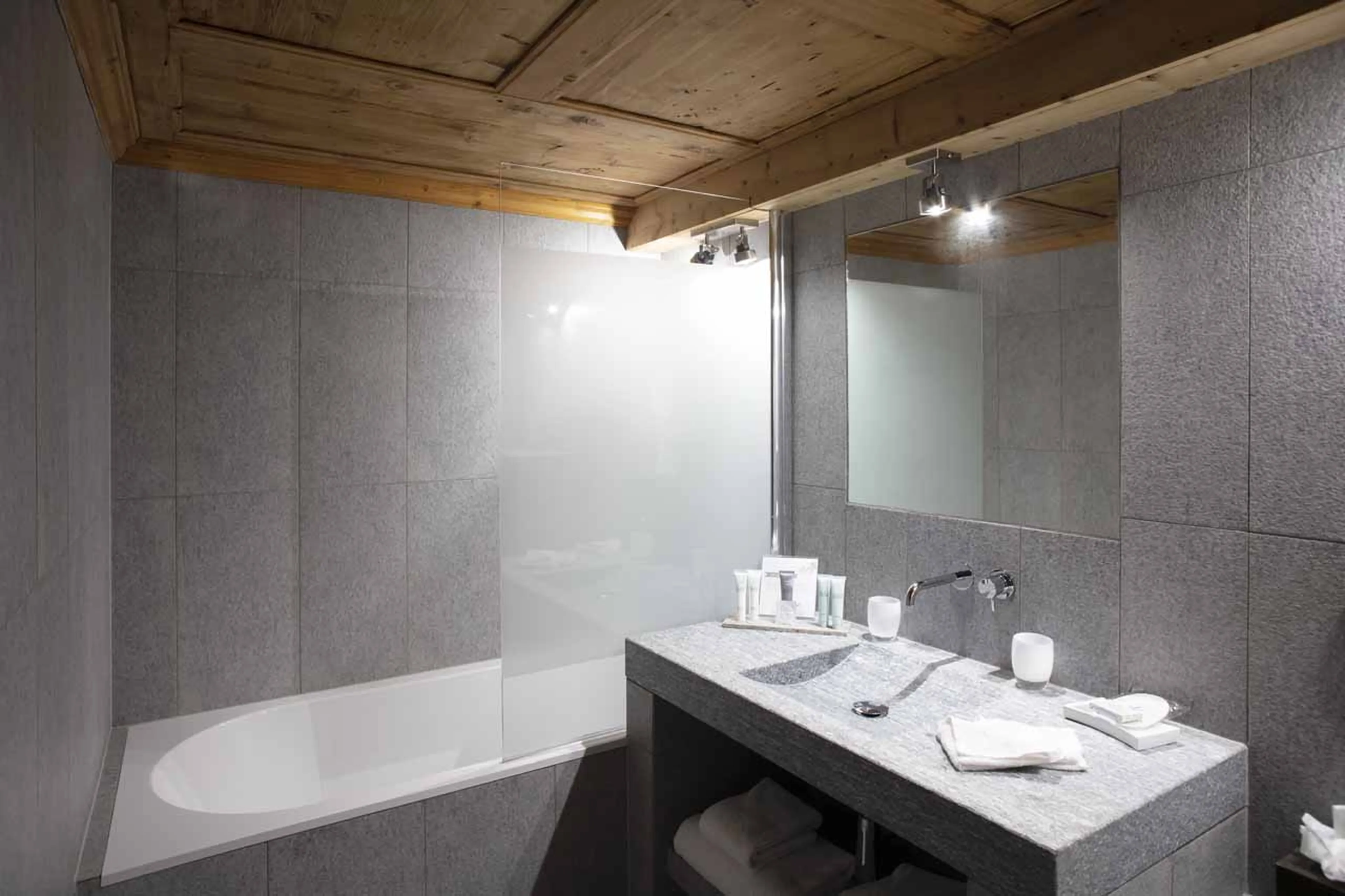 Bathroom two at  Chalet Chatel in Megeve