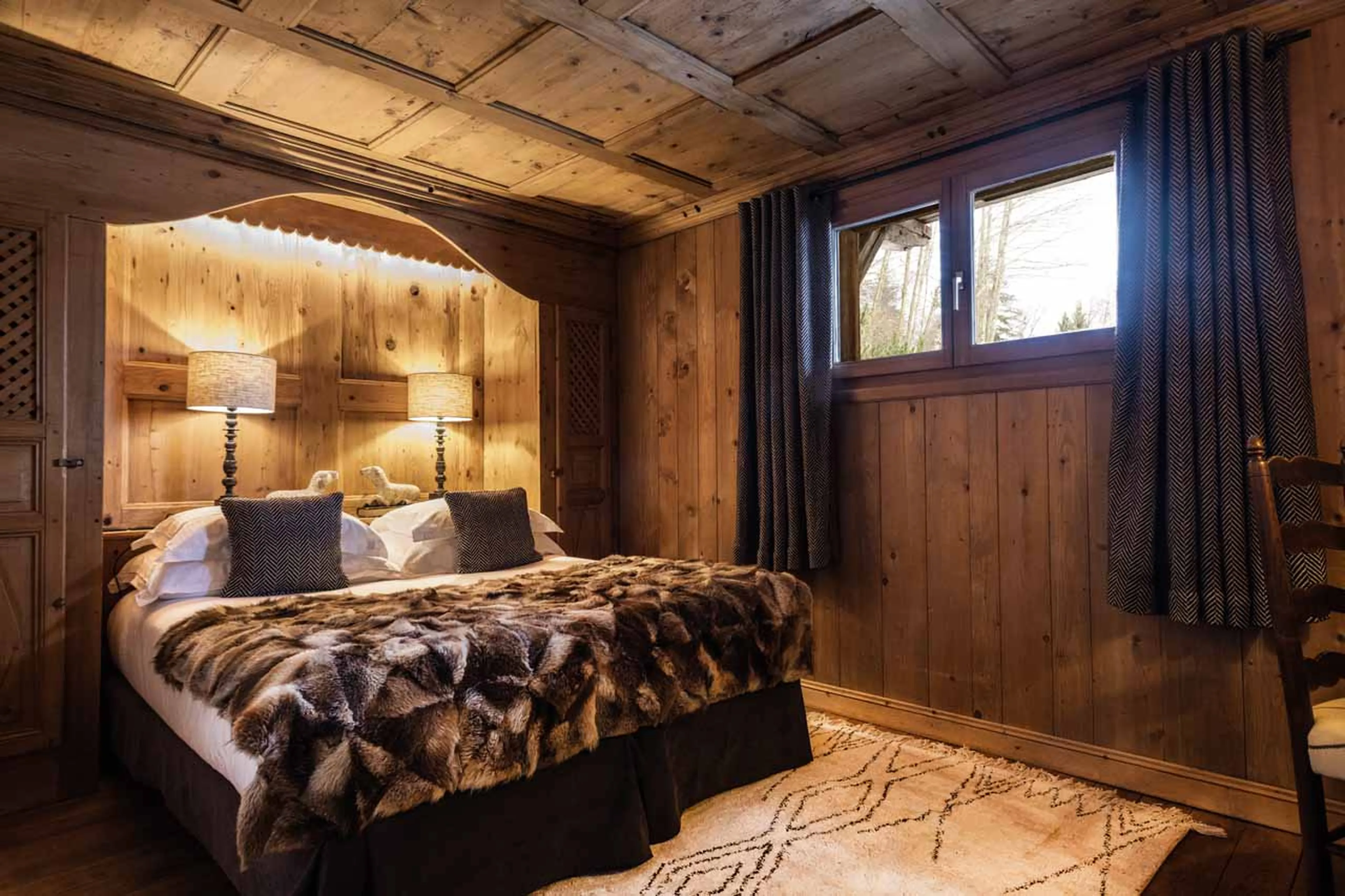 Bedroom five at Chalet Chatel in Megeve