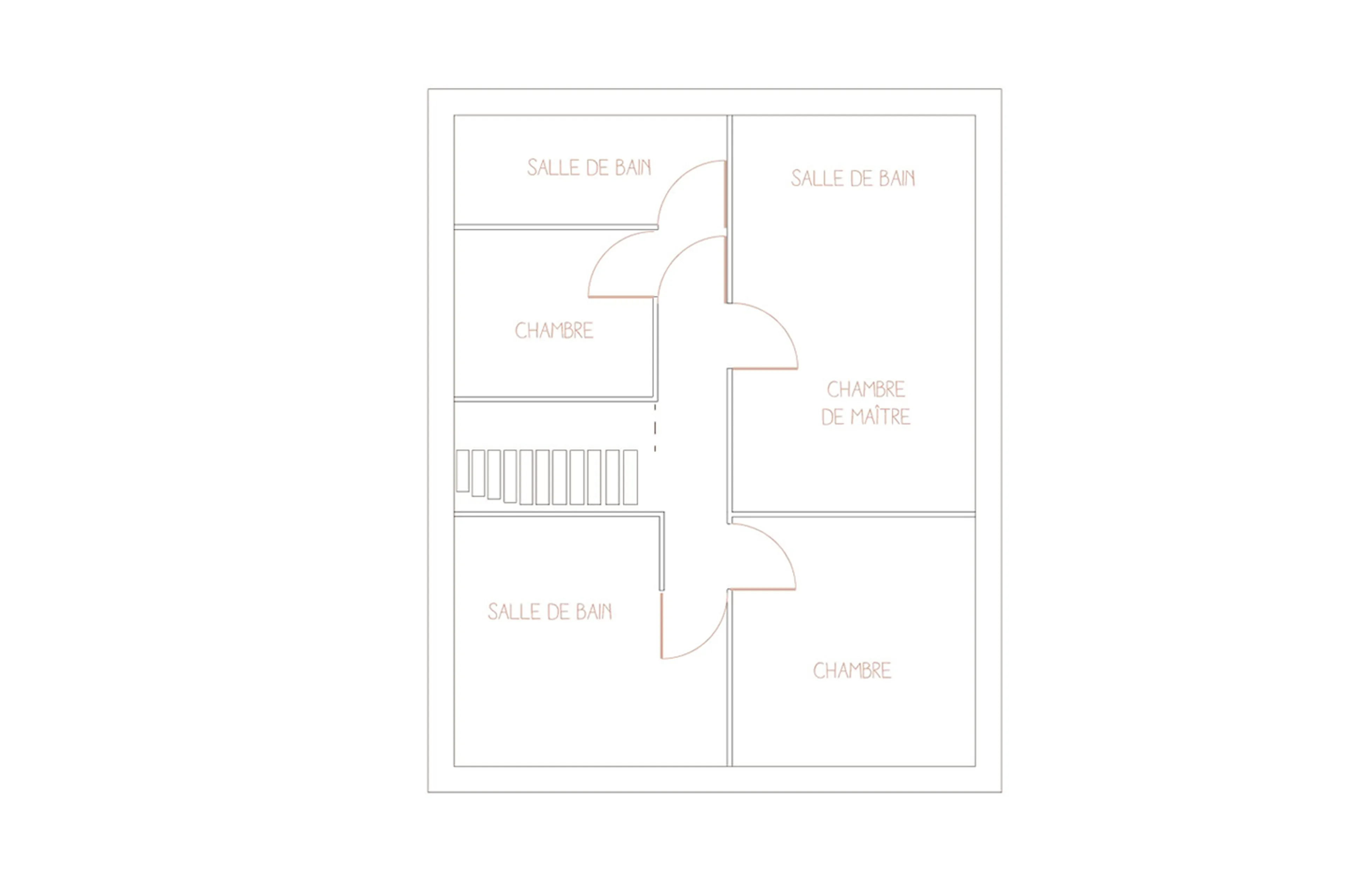 Level 1 floor plan of Chalet Chatel in Megeve