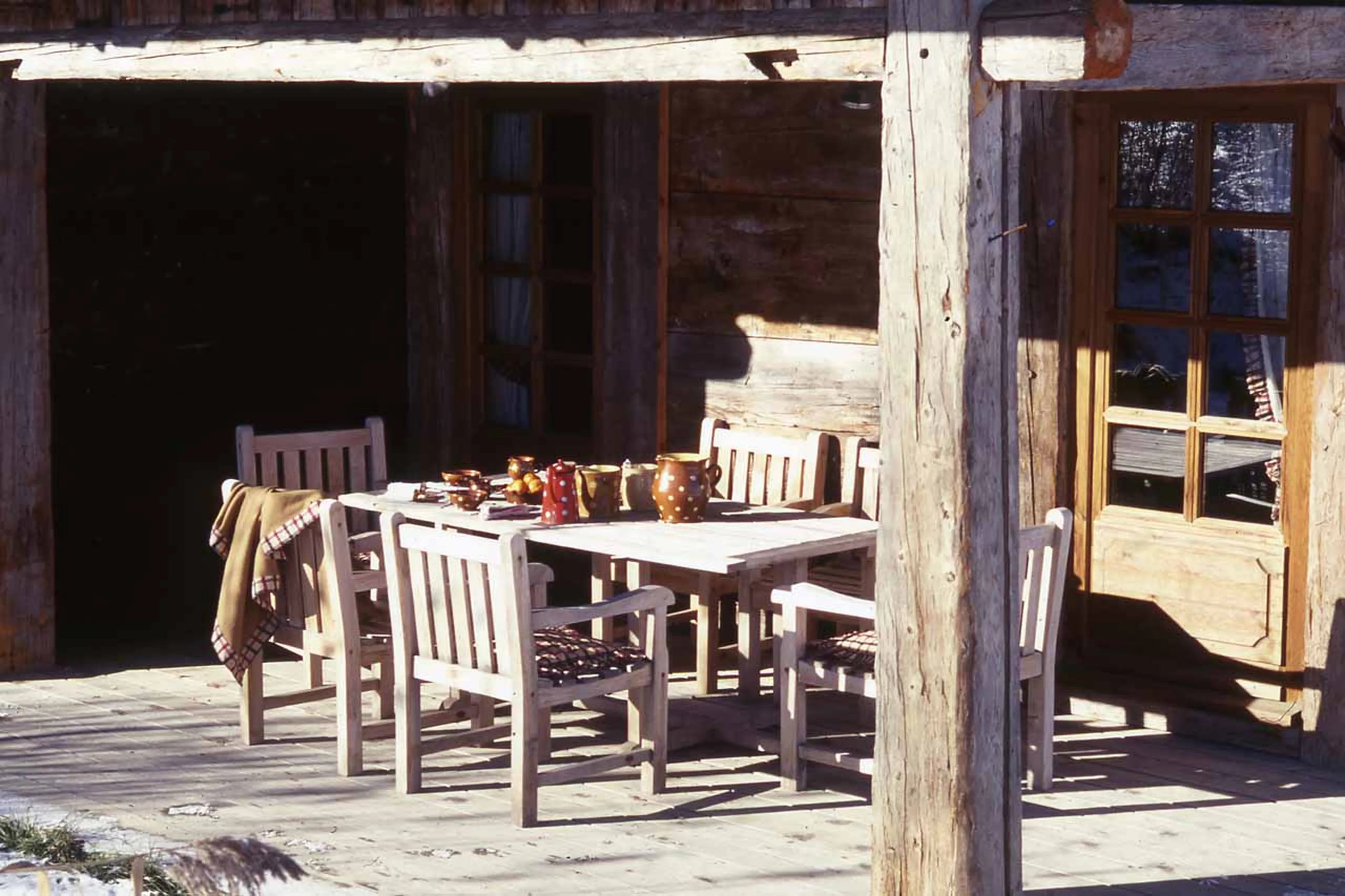 Furnished terrace of Chalet Chatel in Megeve