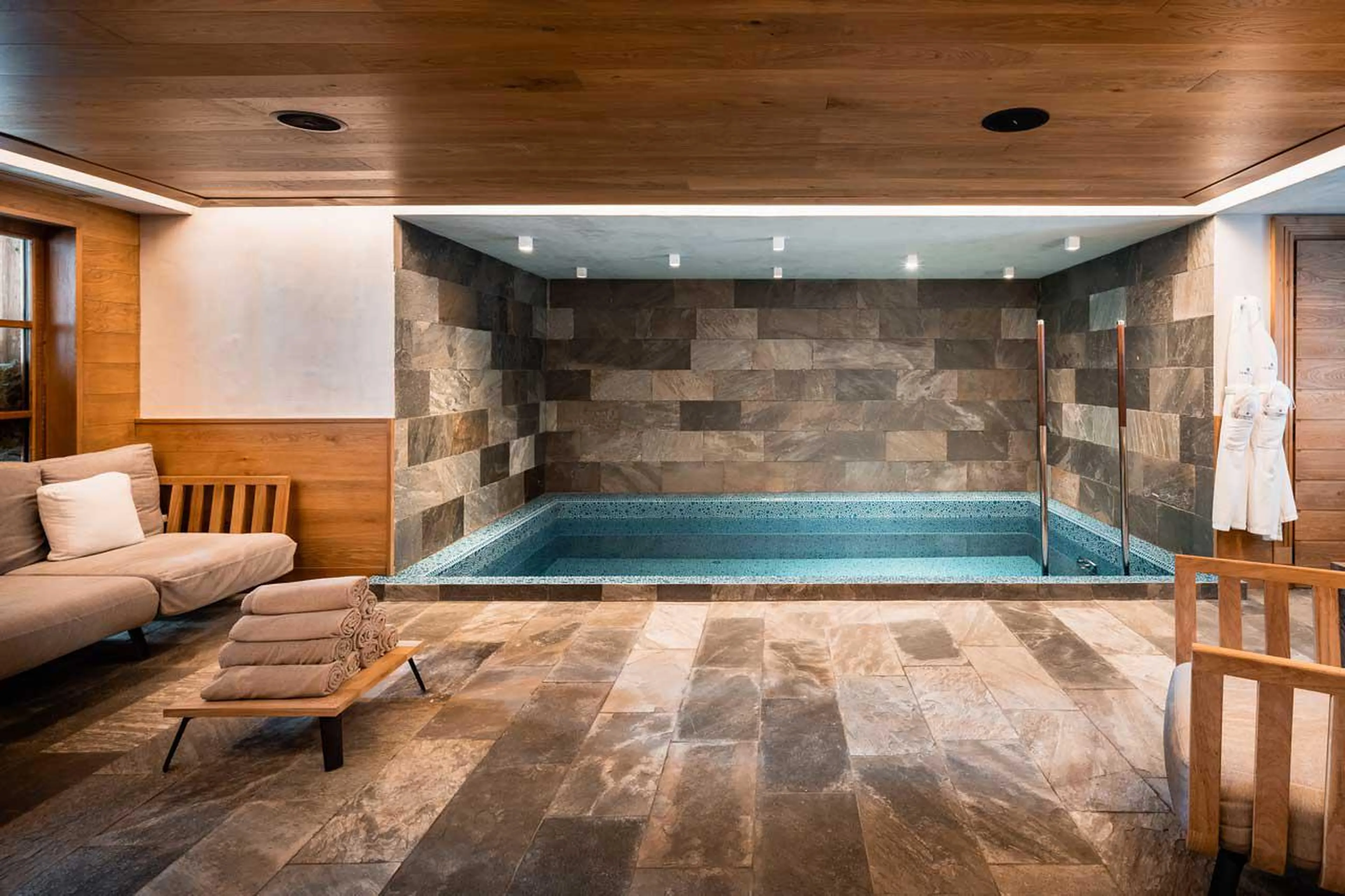 Indoor pool and spa at Chalet Chene in Val d'Isere