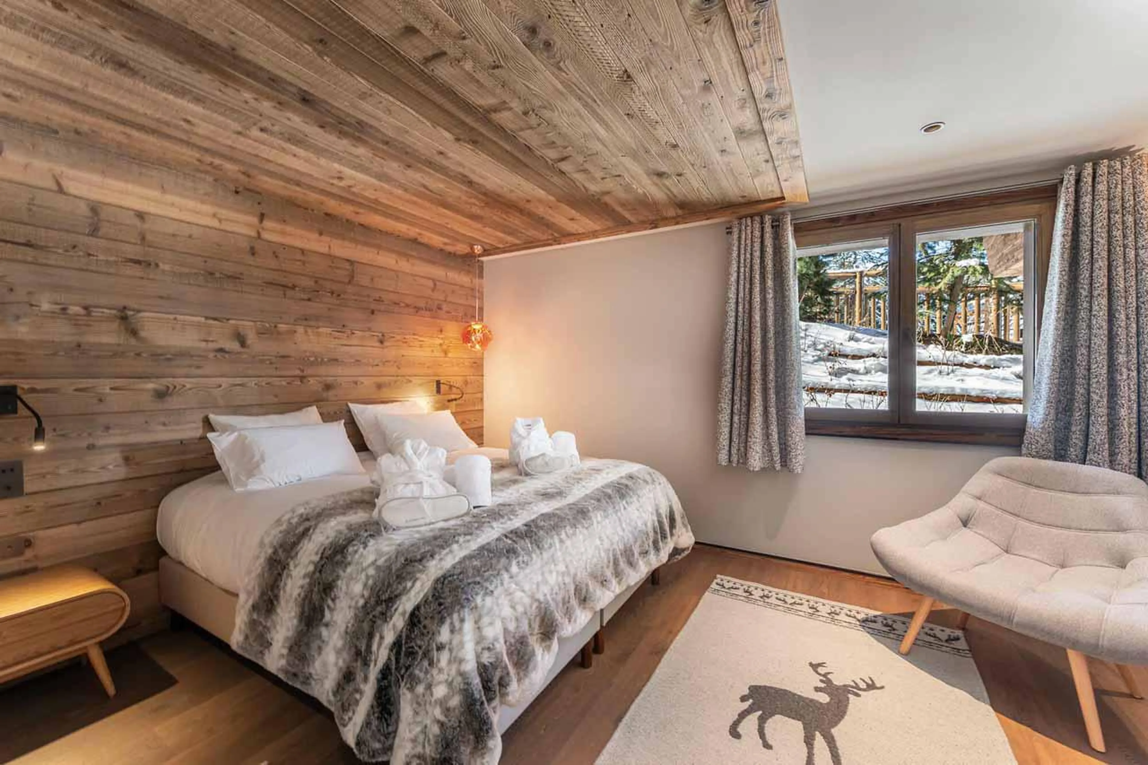 Bedroom three at Chalet Chergui in Meribel