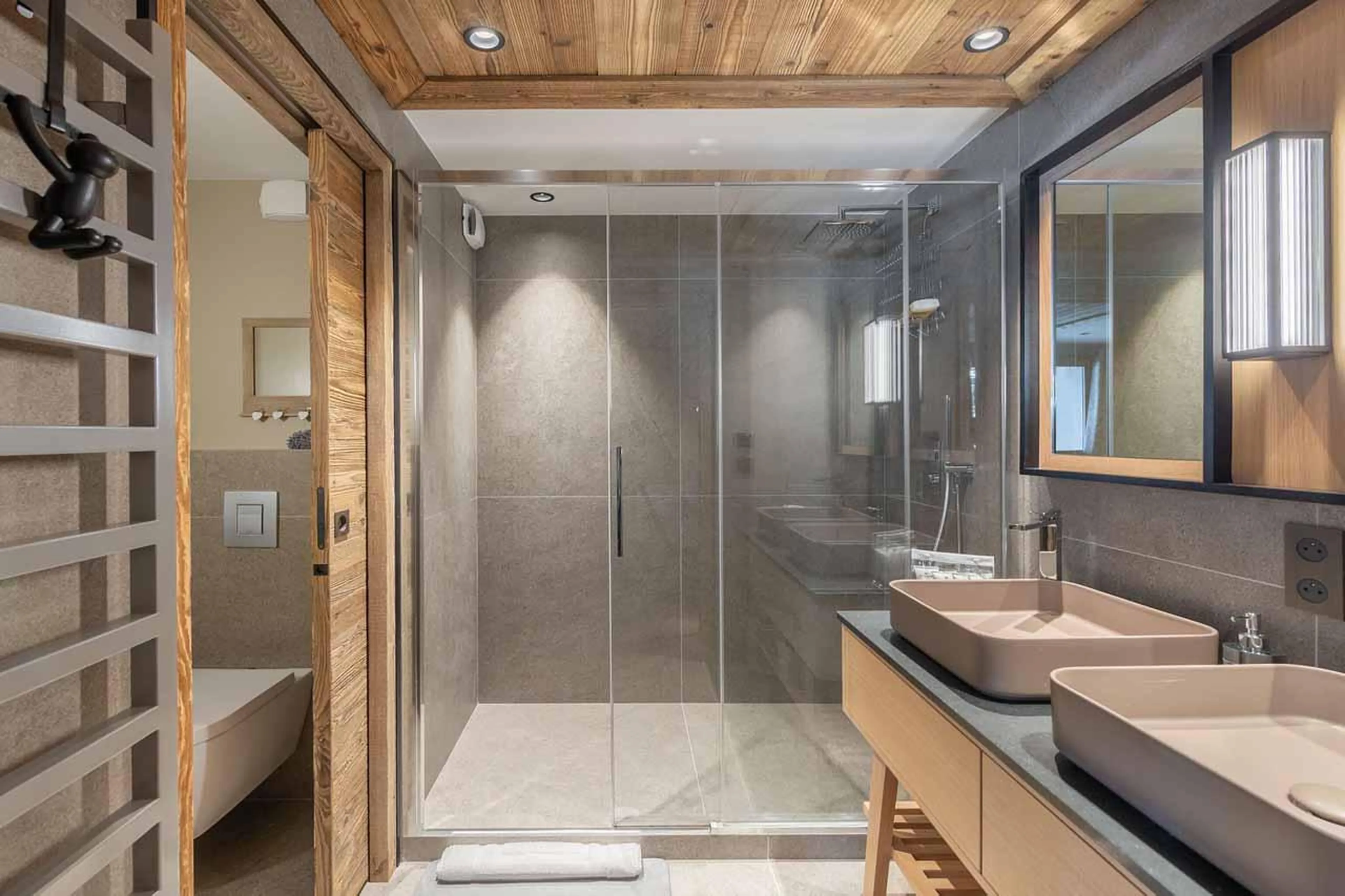 En-suite shower room at Chalet Chergui in Meribel