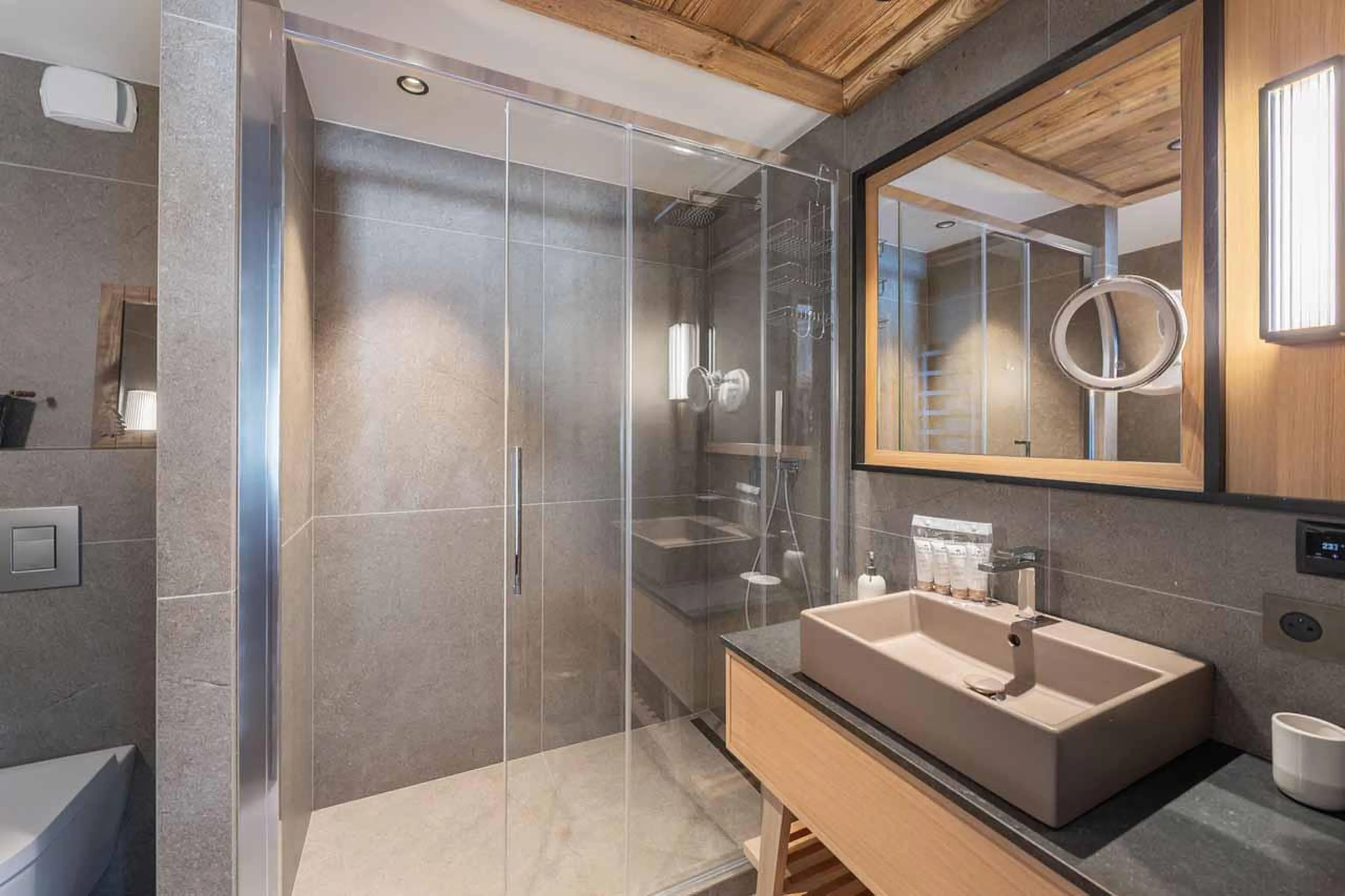 Shower room at Chalet Chergui in Meribel